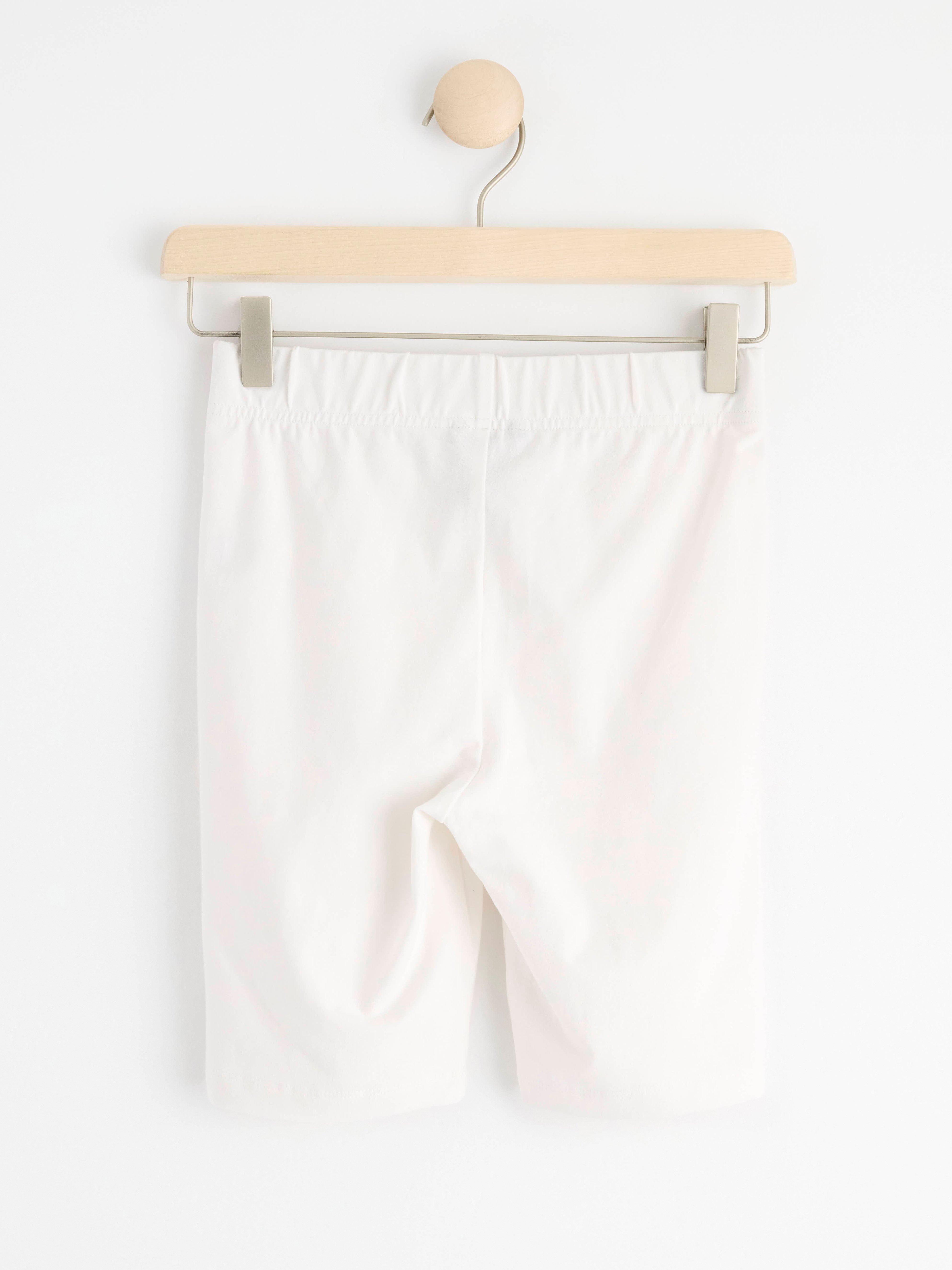 Cotton cycling shorts White