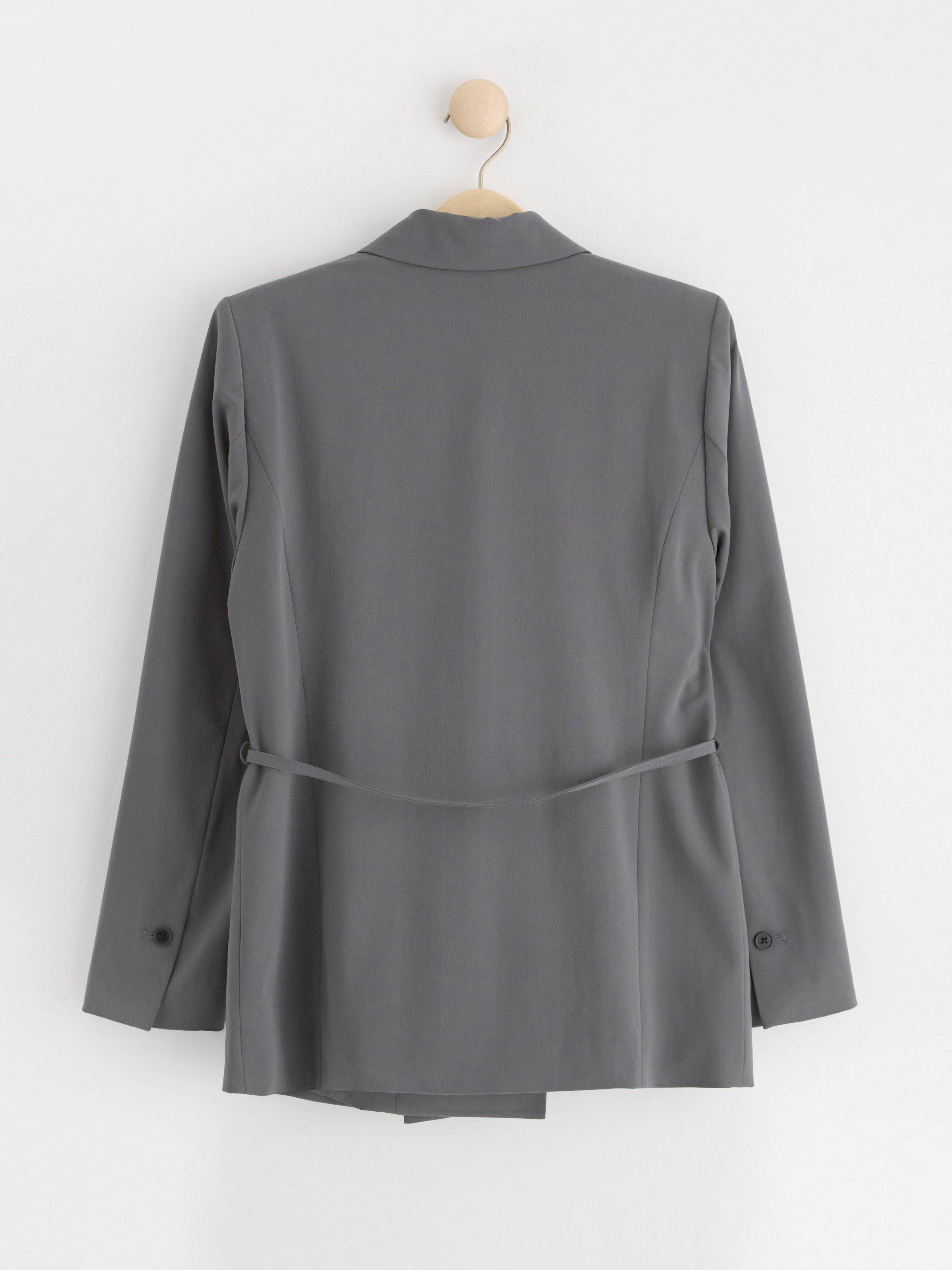 Blazer with double button closure dark grey