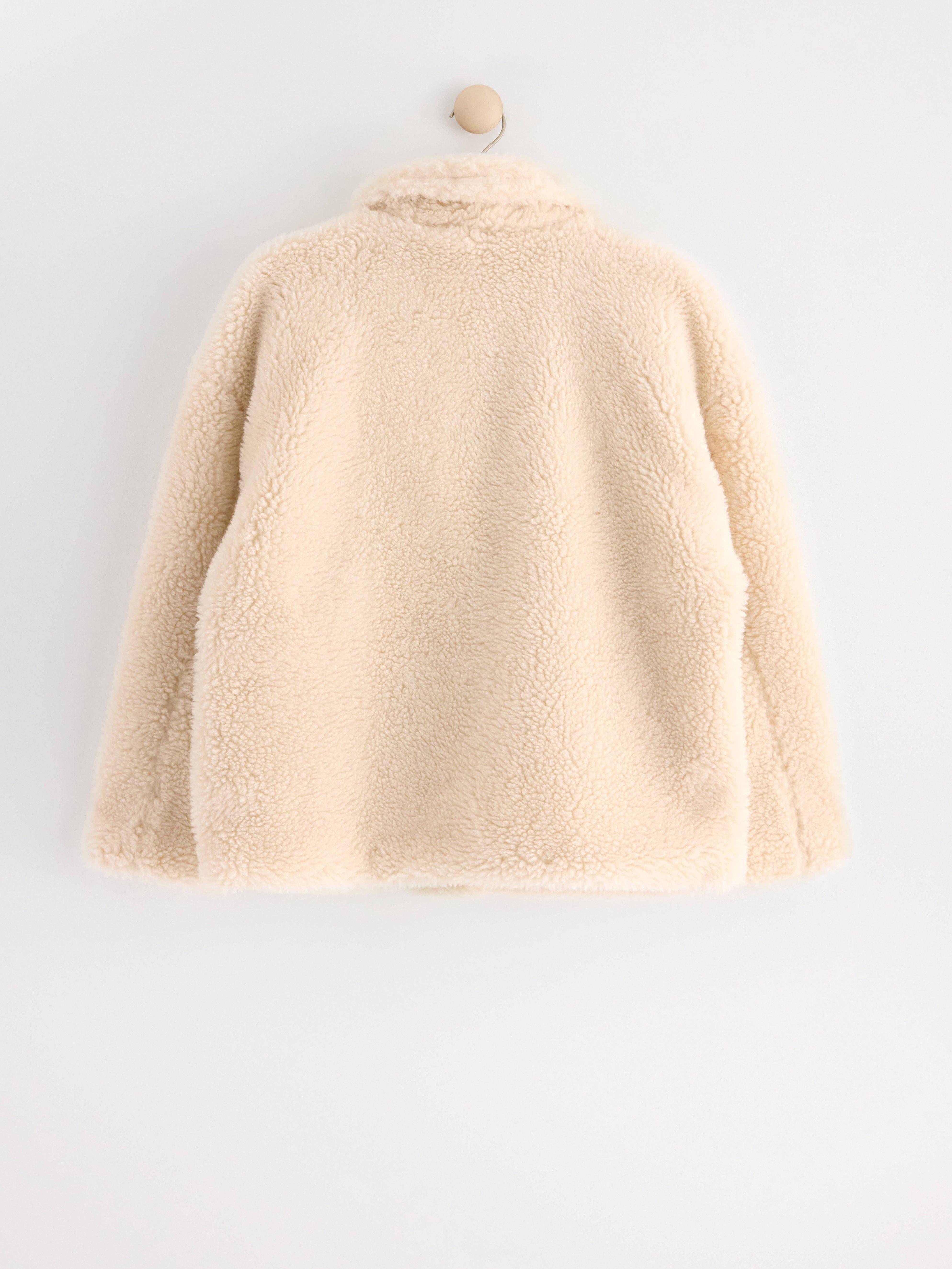 Fluffy pile jacket Light Beige