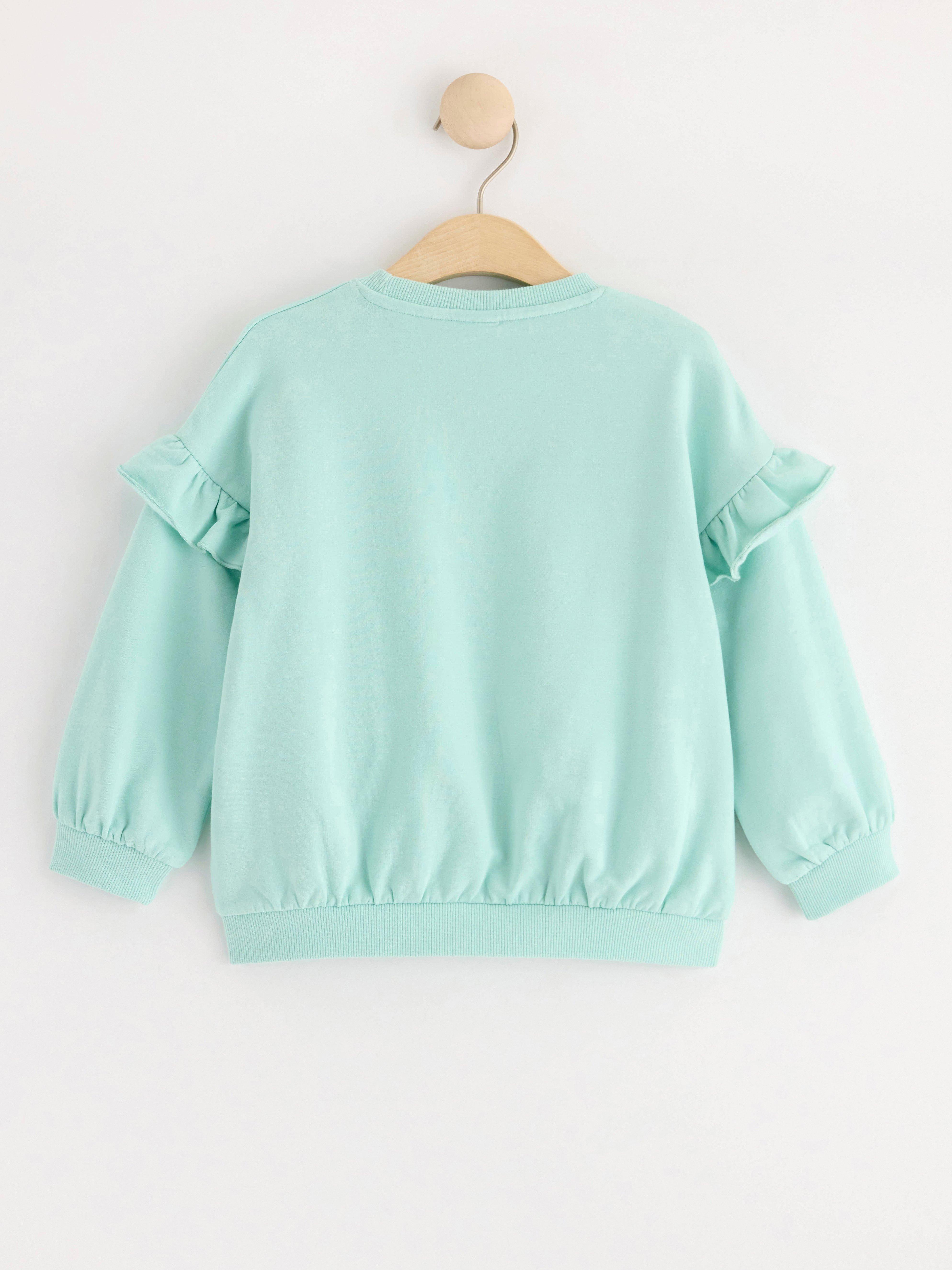Sweatshirt with appliqué Light Dusty Turquoise