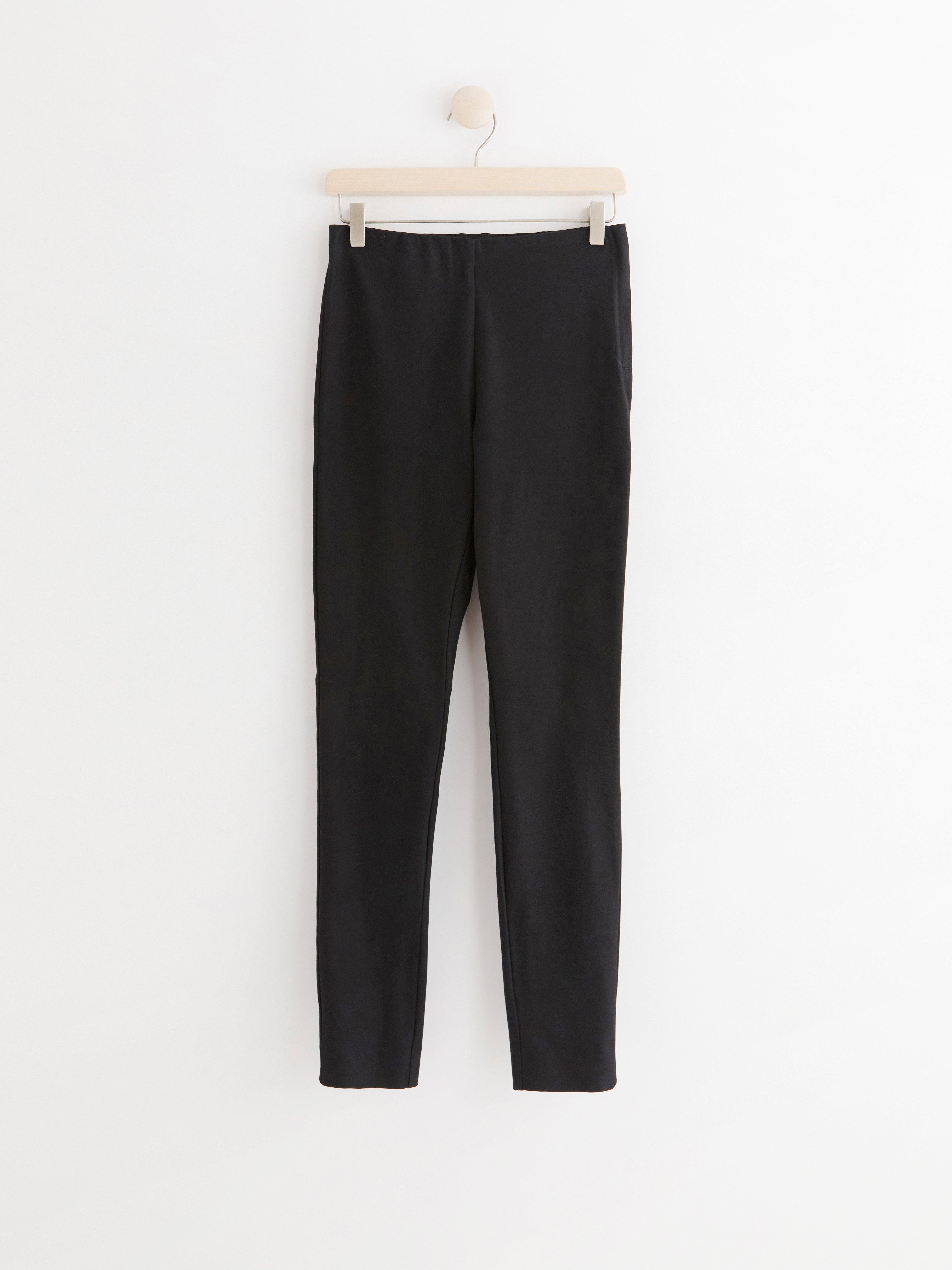 JONNA Slim high-waist trousers Black