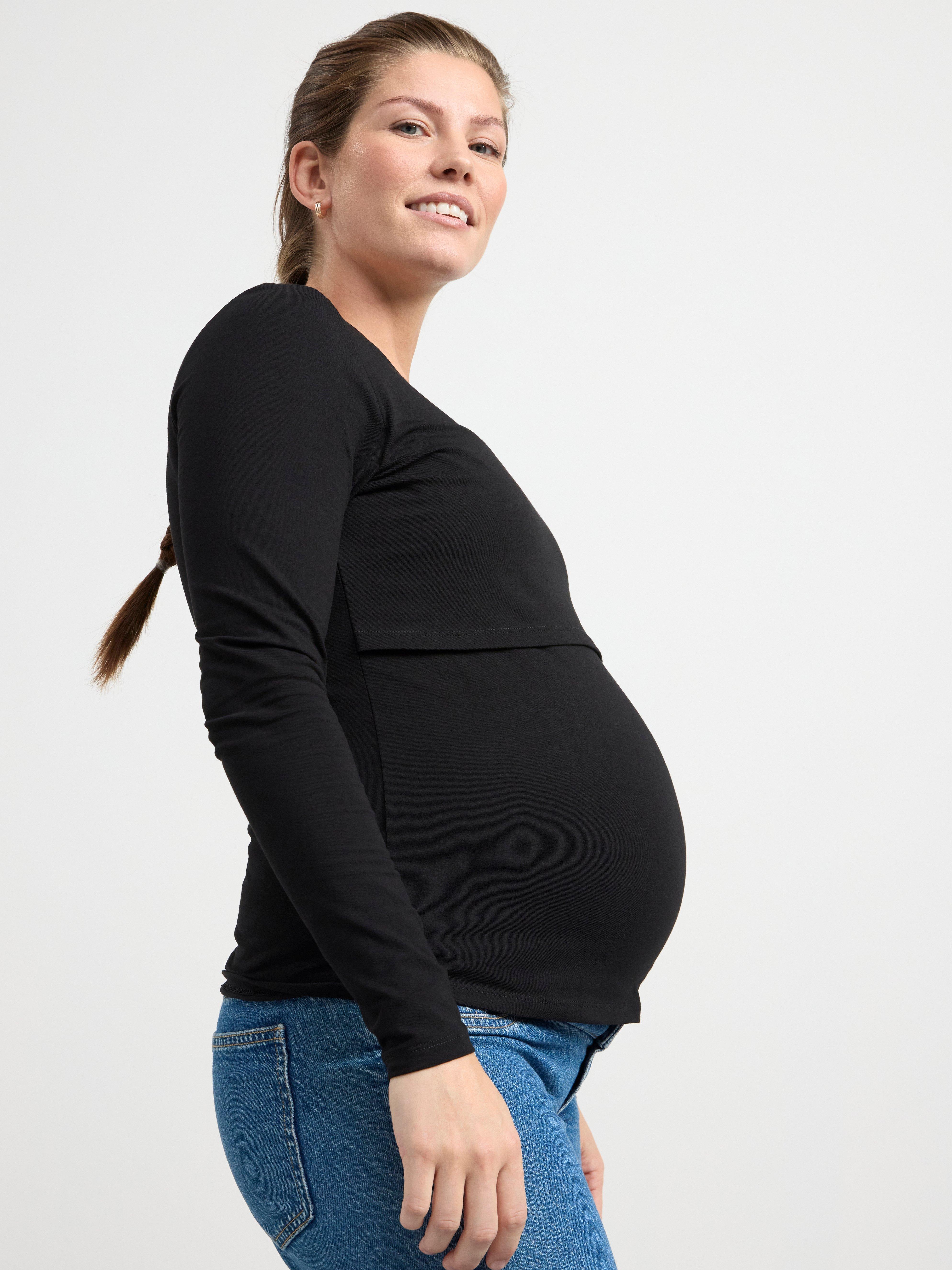 MOM Long sleeved nursing top Black