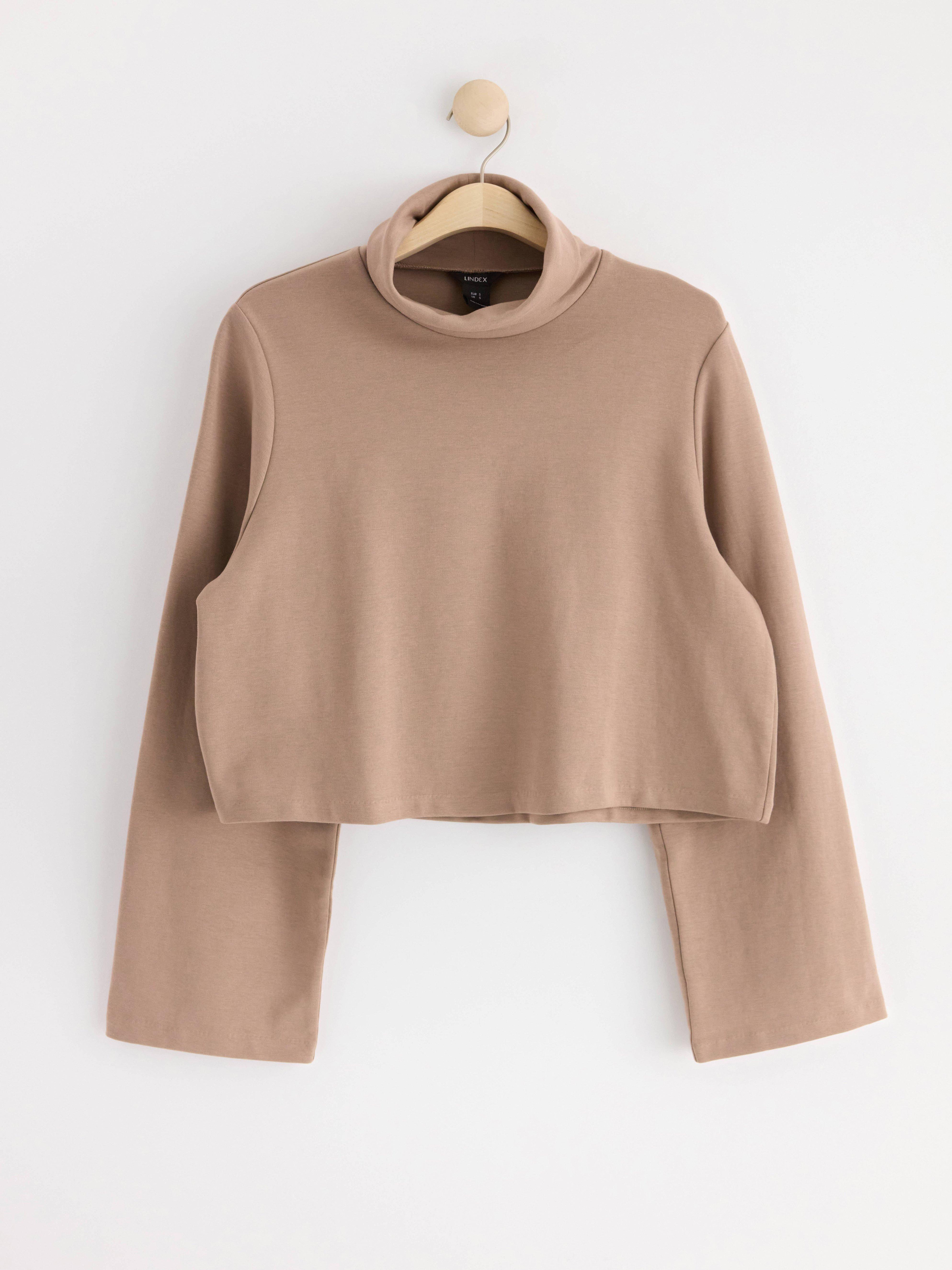 Turtle neck top Light Dusty Brown
