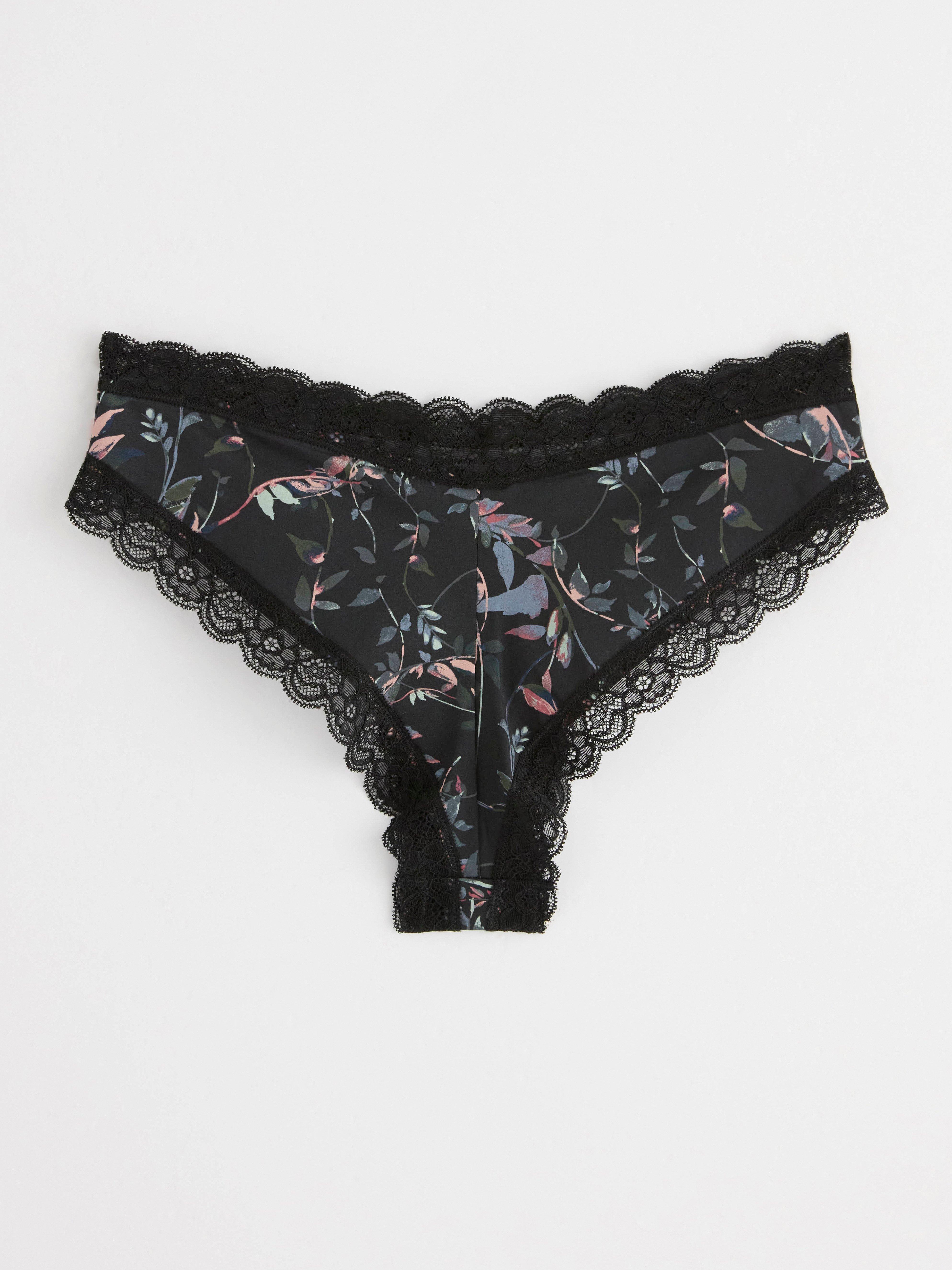 Brazilian brief  with low waist Black