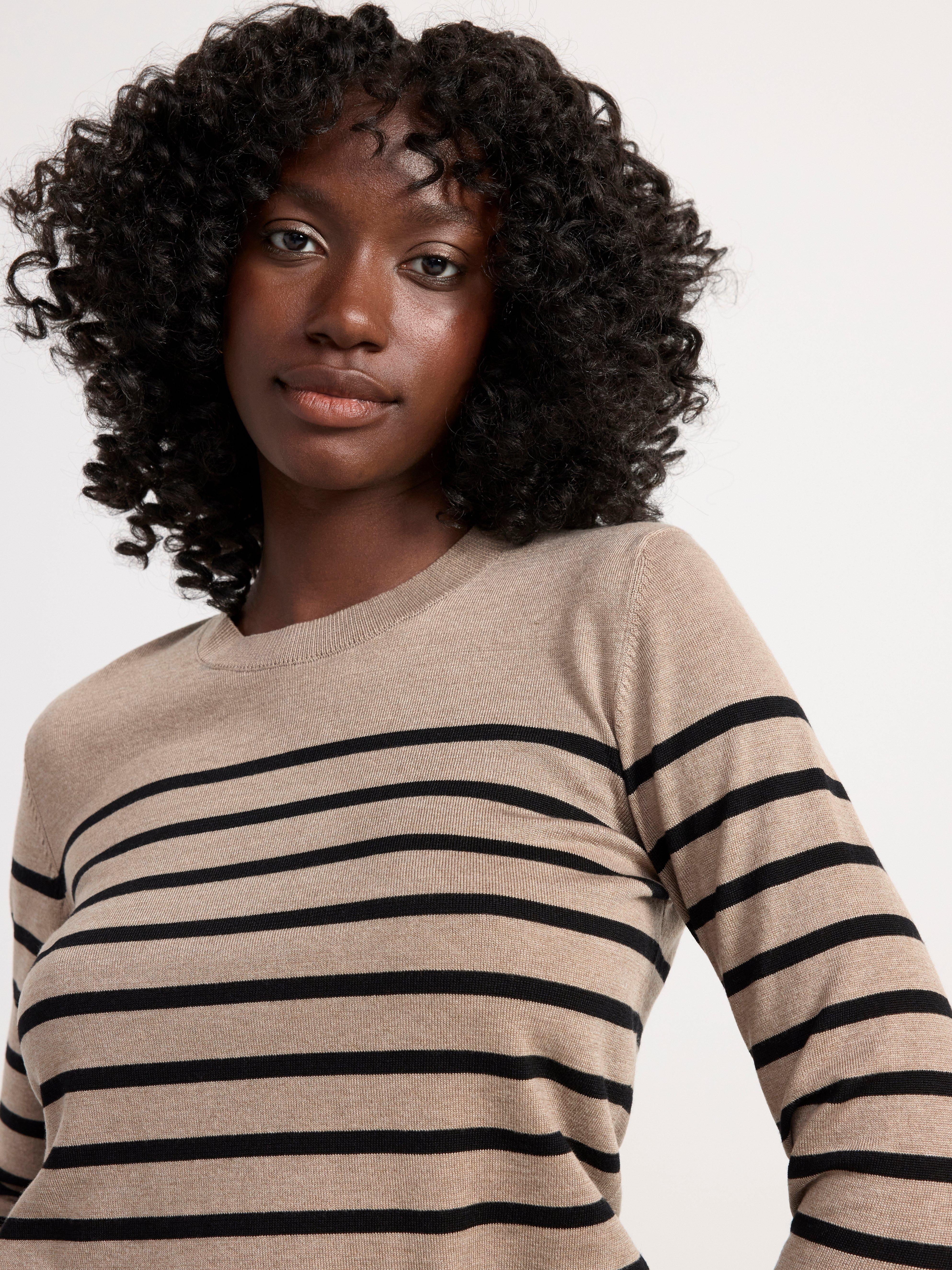 Jumper fine-knitted Light Brown Melange