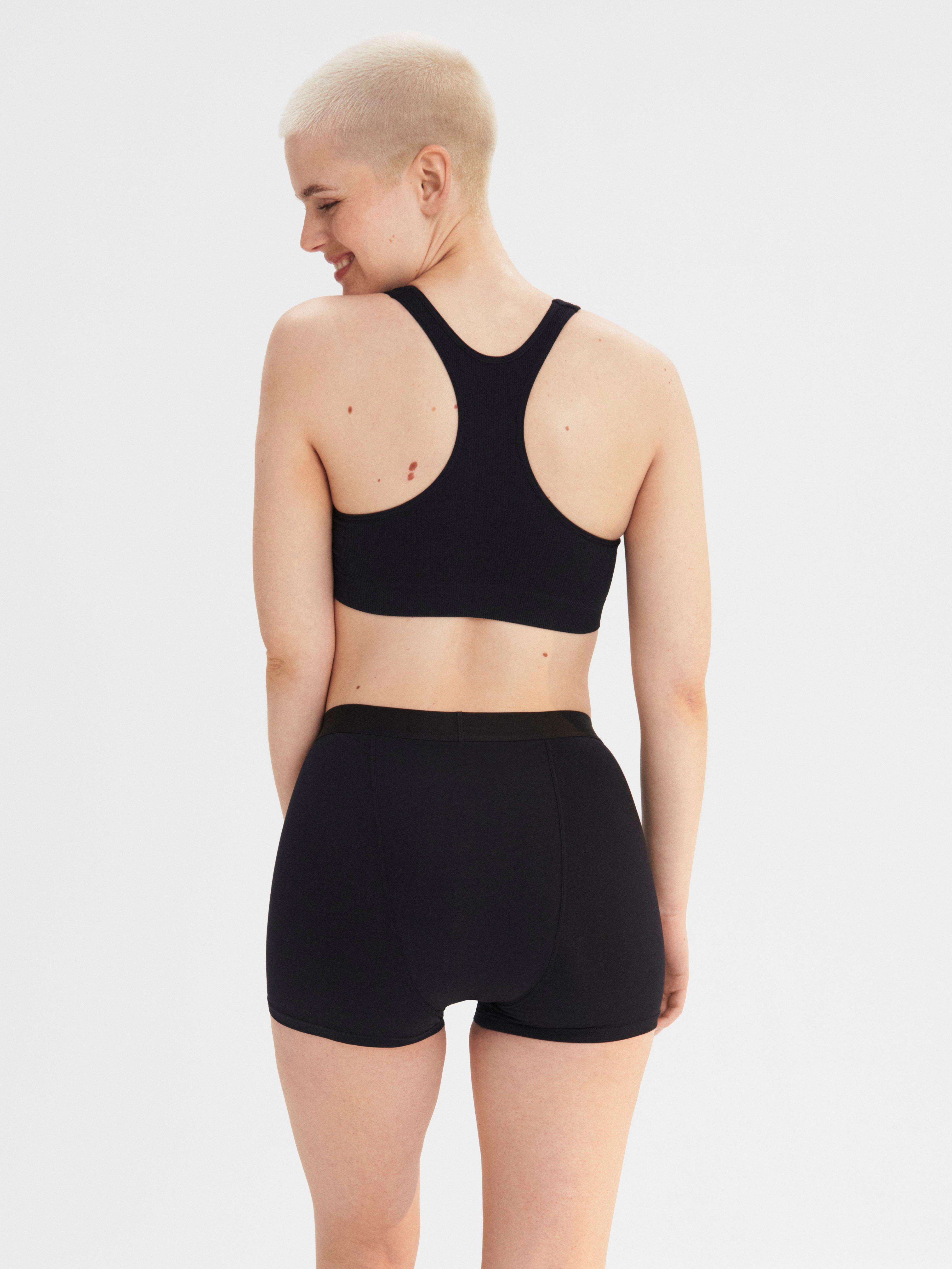 Engineered Boxer Super Period Proof - Period Panty with extended gusset Black