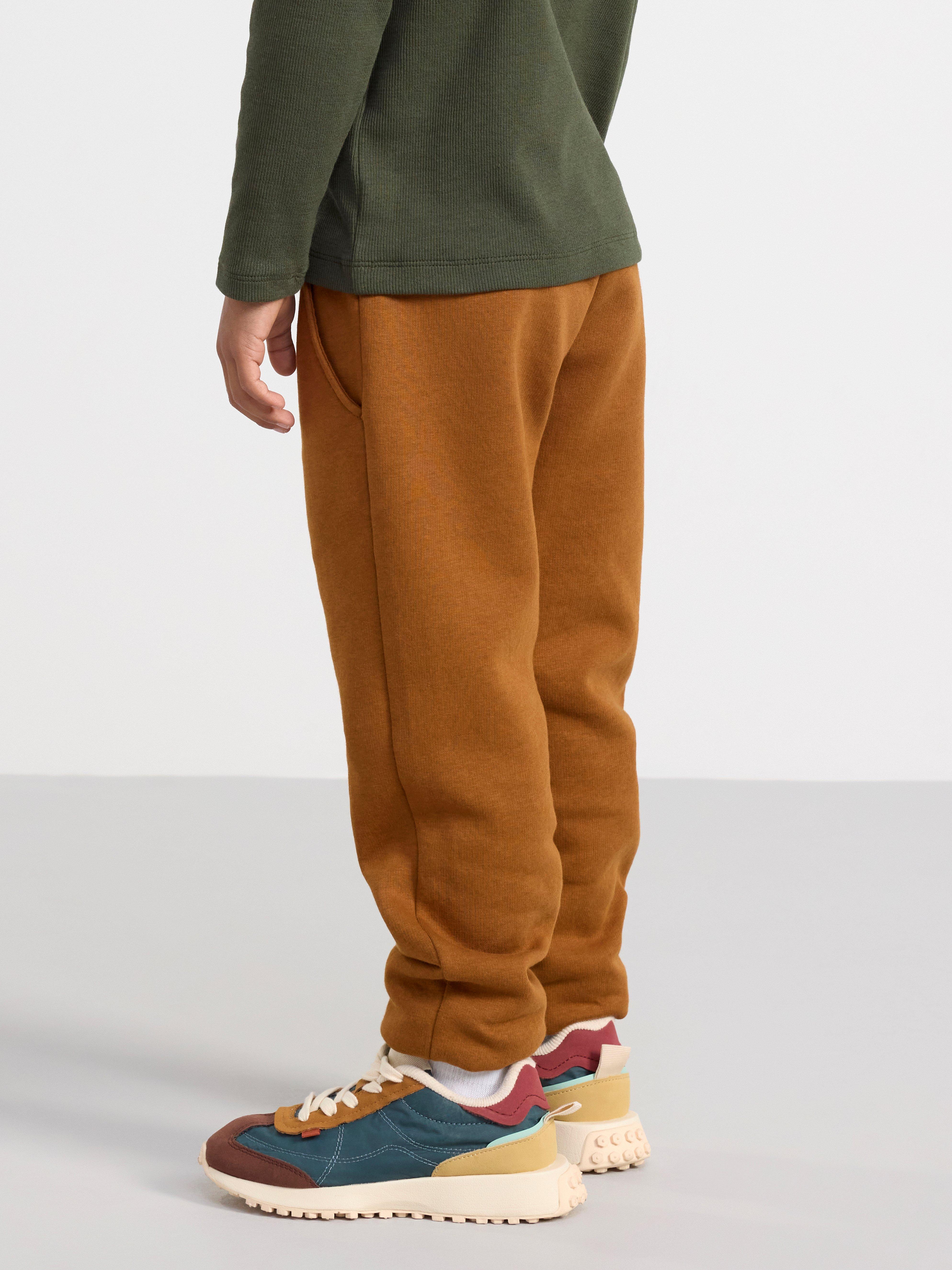 Joggers with brushed inside Brown