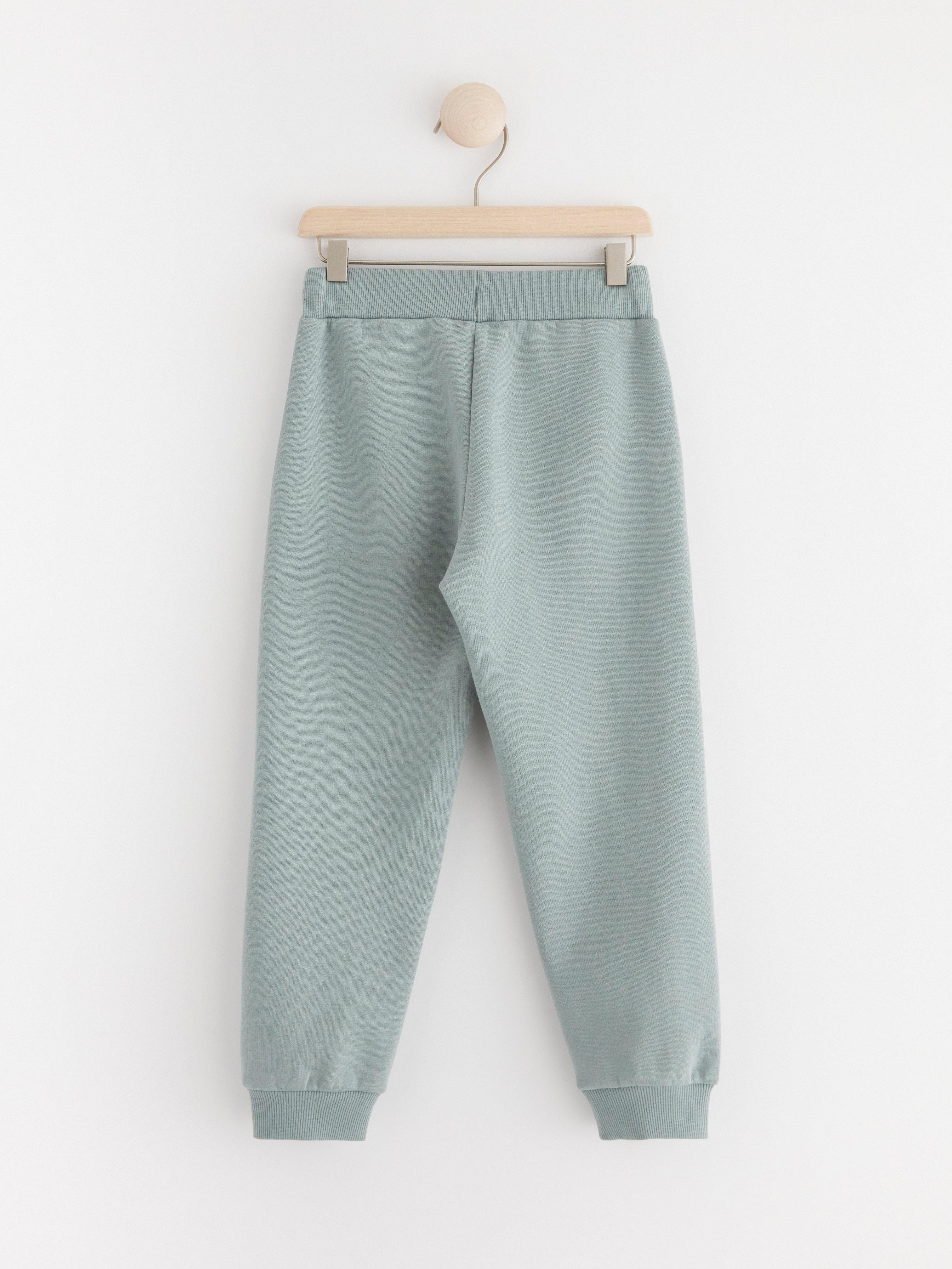 Joggers with brushed inside Light Dusty Green