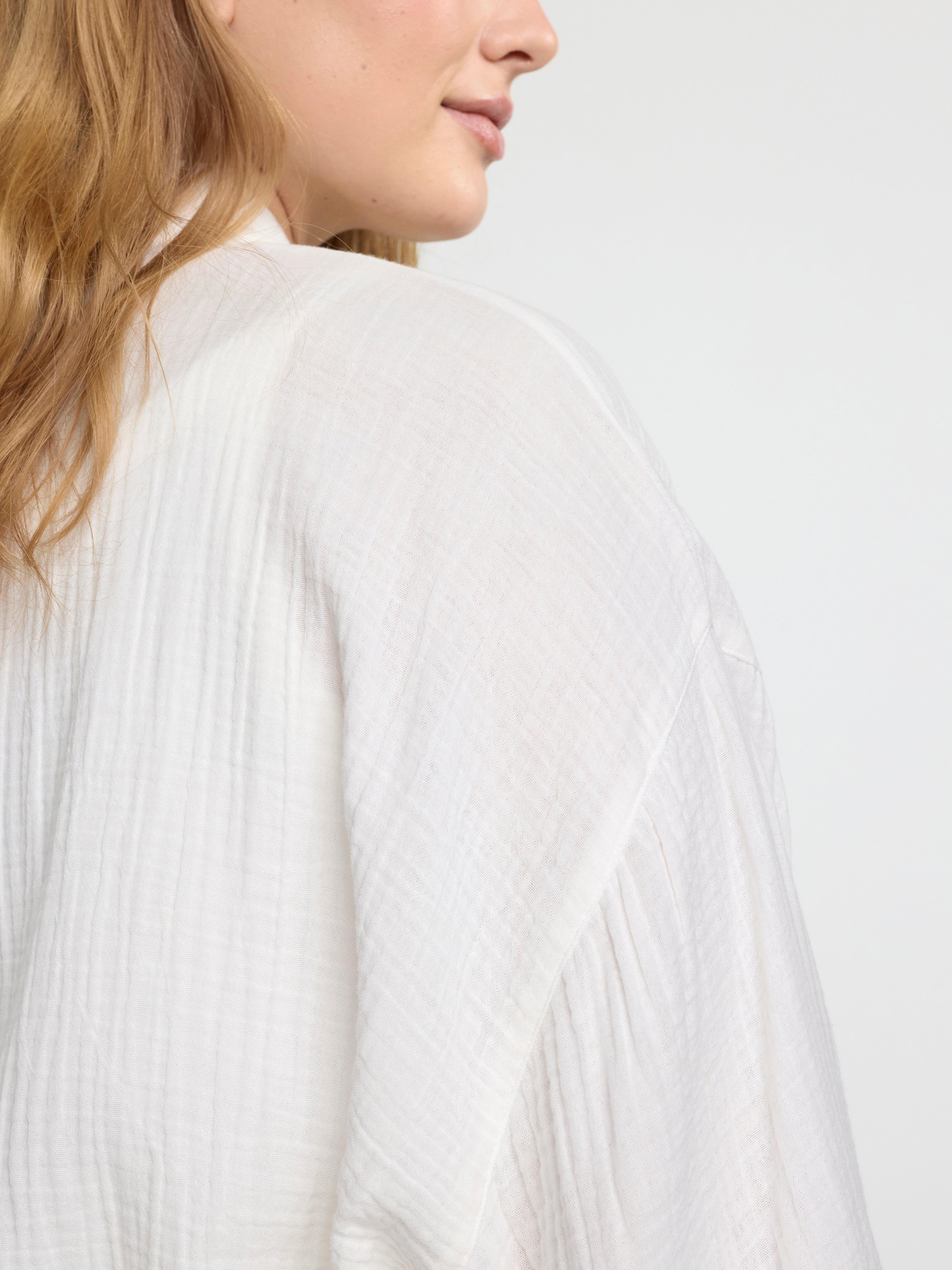 Robe in cotton gauze Off White