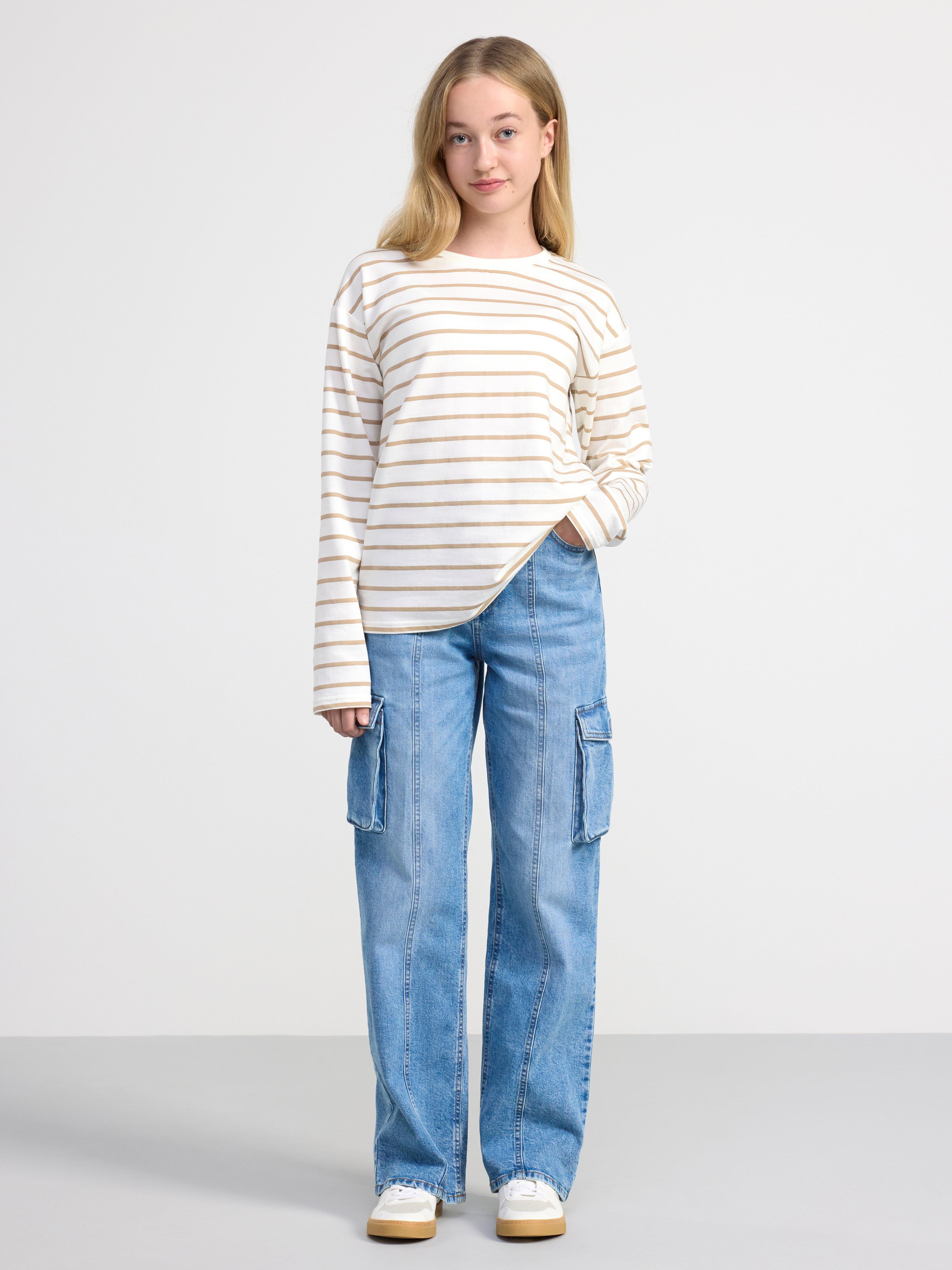 Top with stripes Beige
