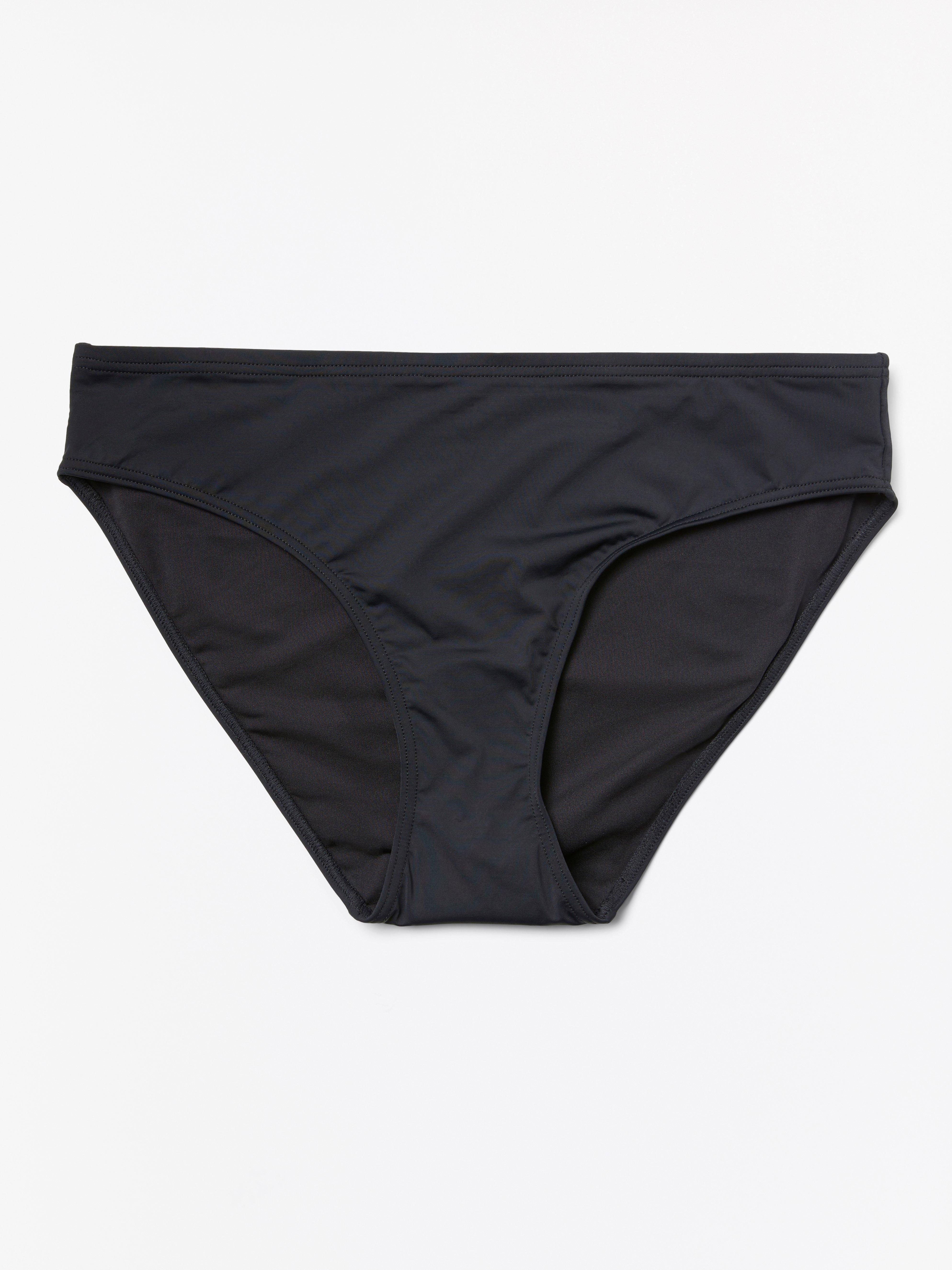 Regular waist bikini briefs Black
