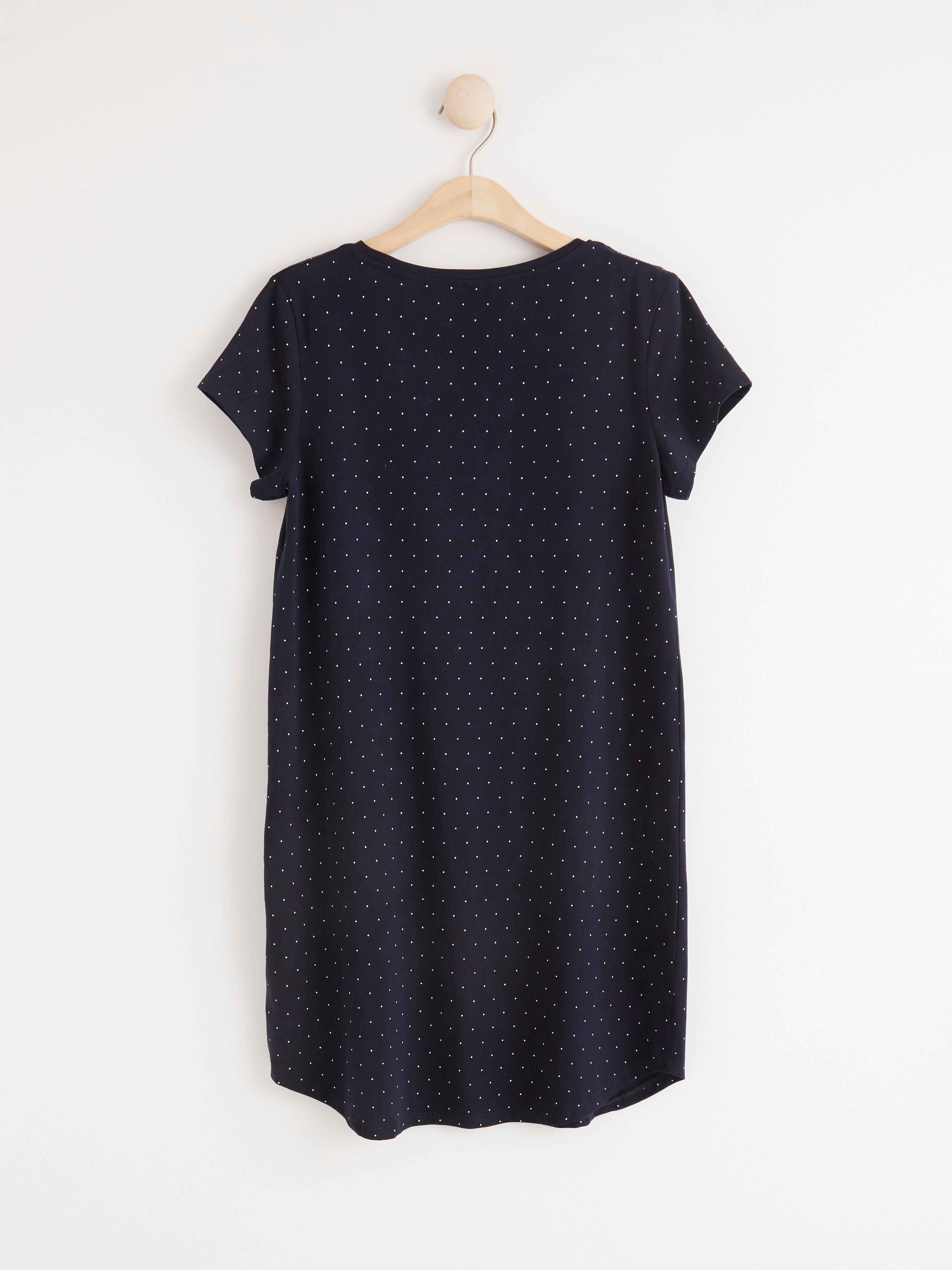 Patterned night dress Dark Blue