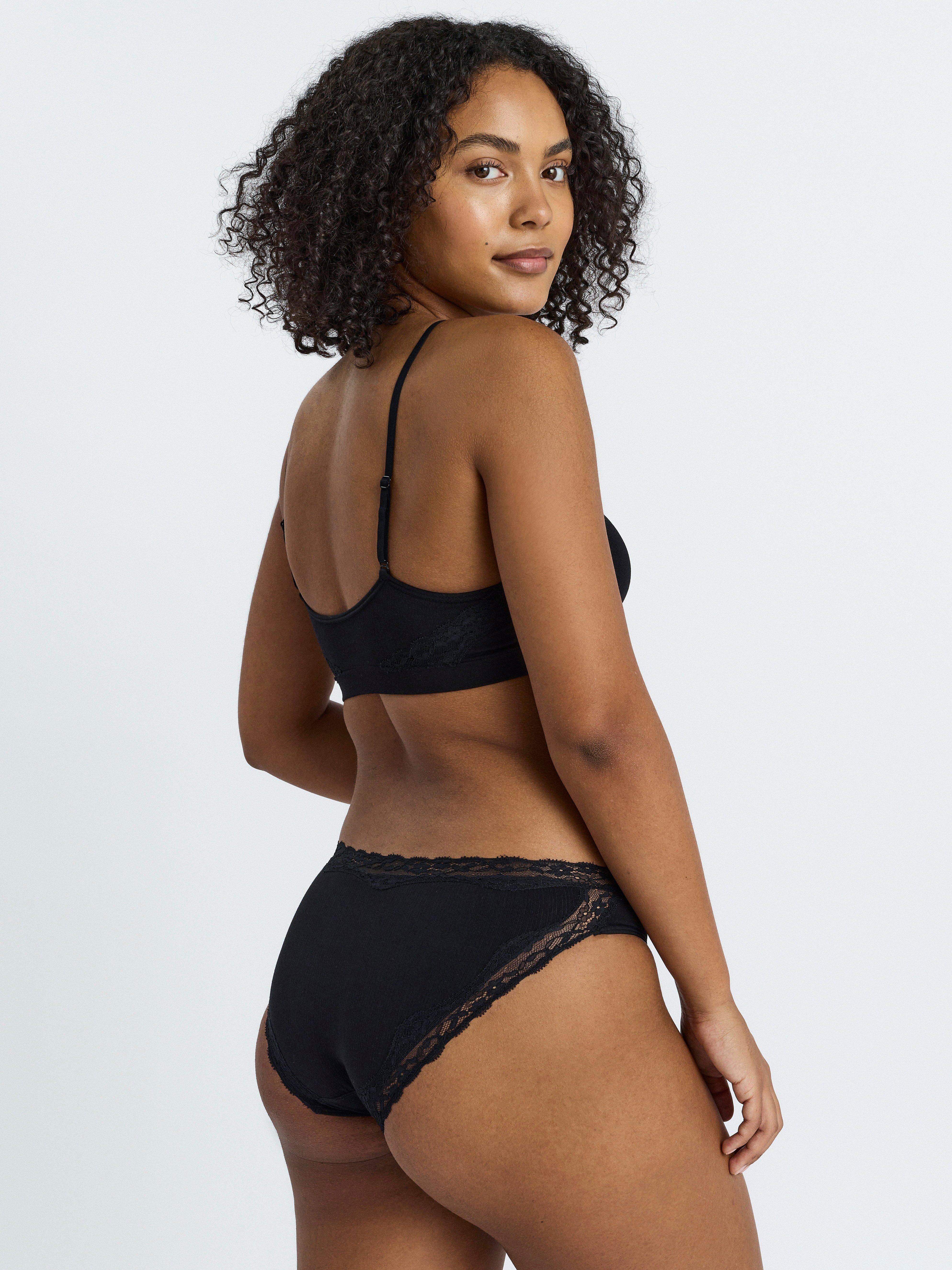 Bikini regular waist briefs Black