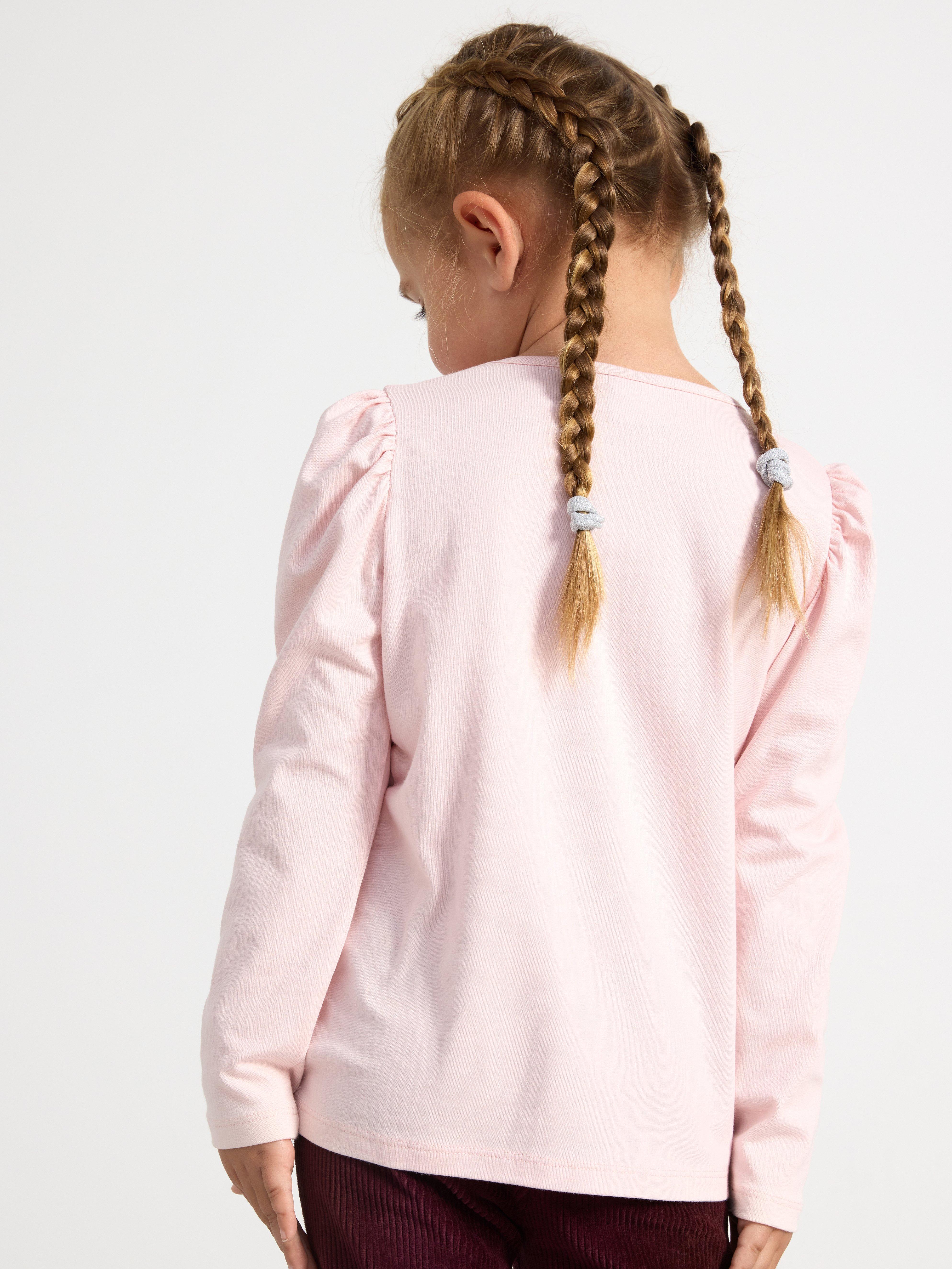 Long sleeve top with rhinestones Light Dusty Pink