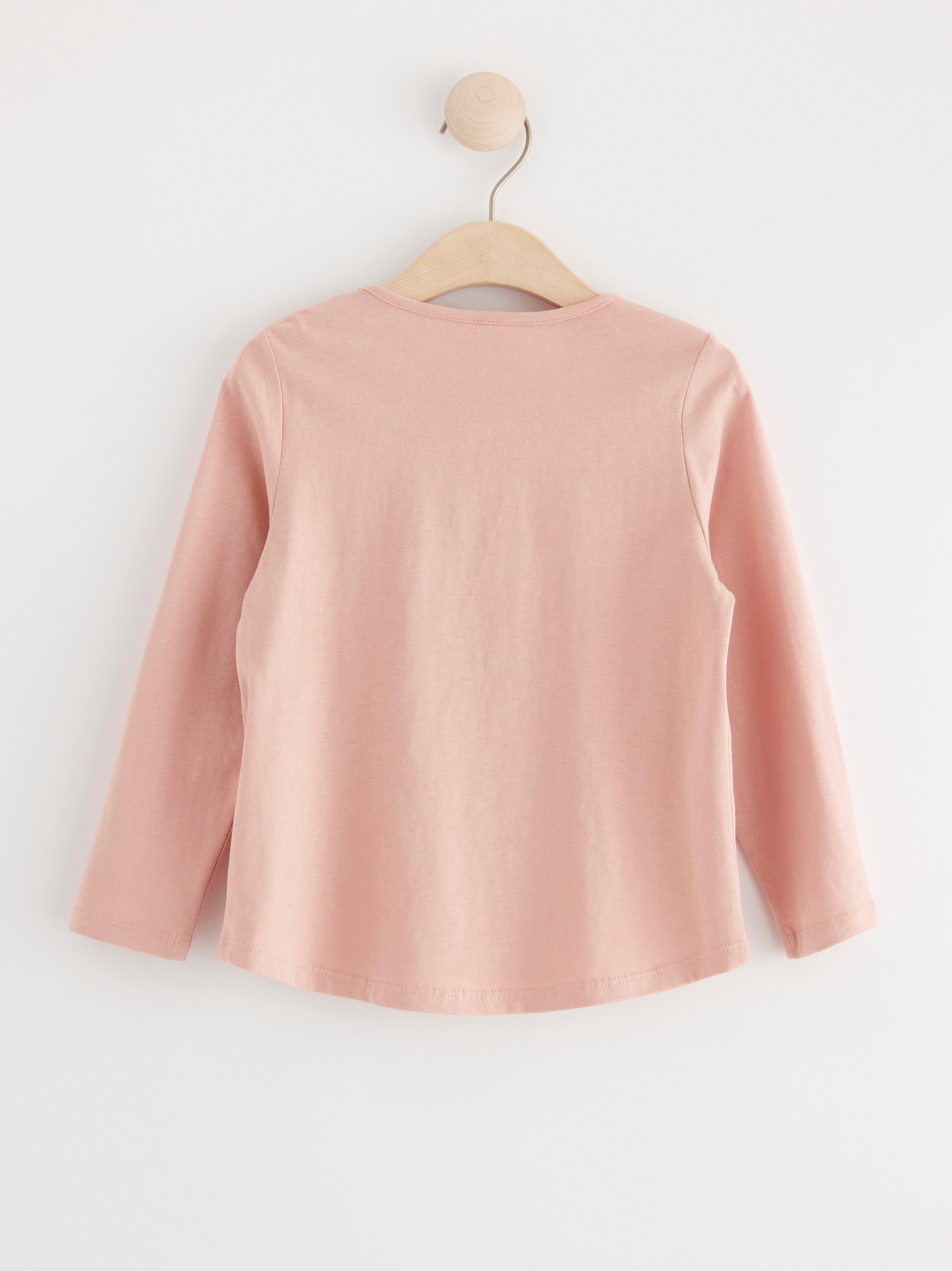 Long sleeve top with squirrel Dusty Pink