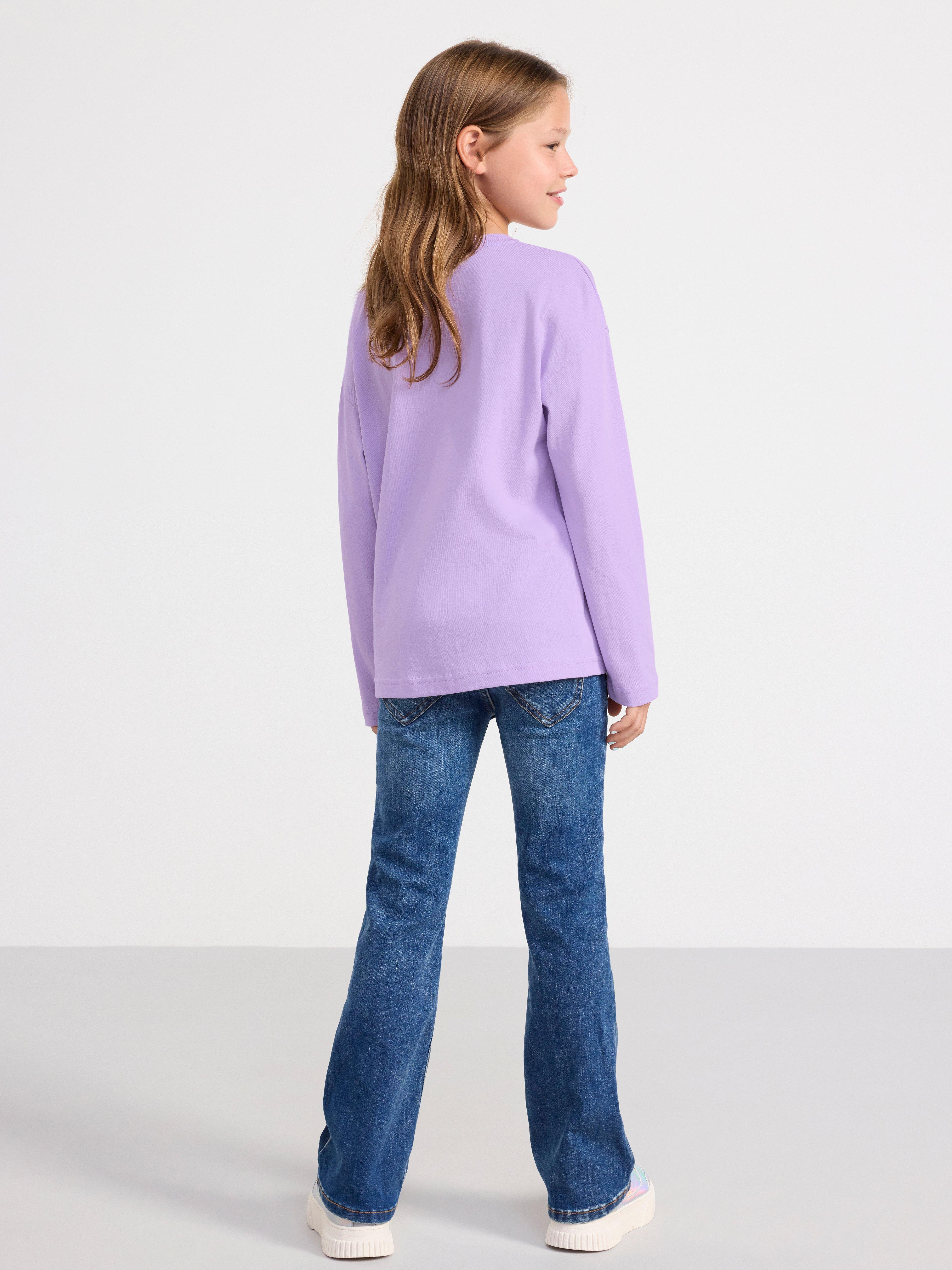 Long sleeve top with print Light Lilac