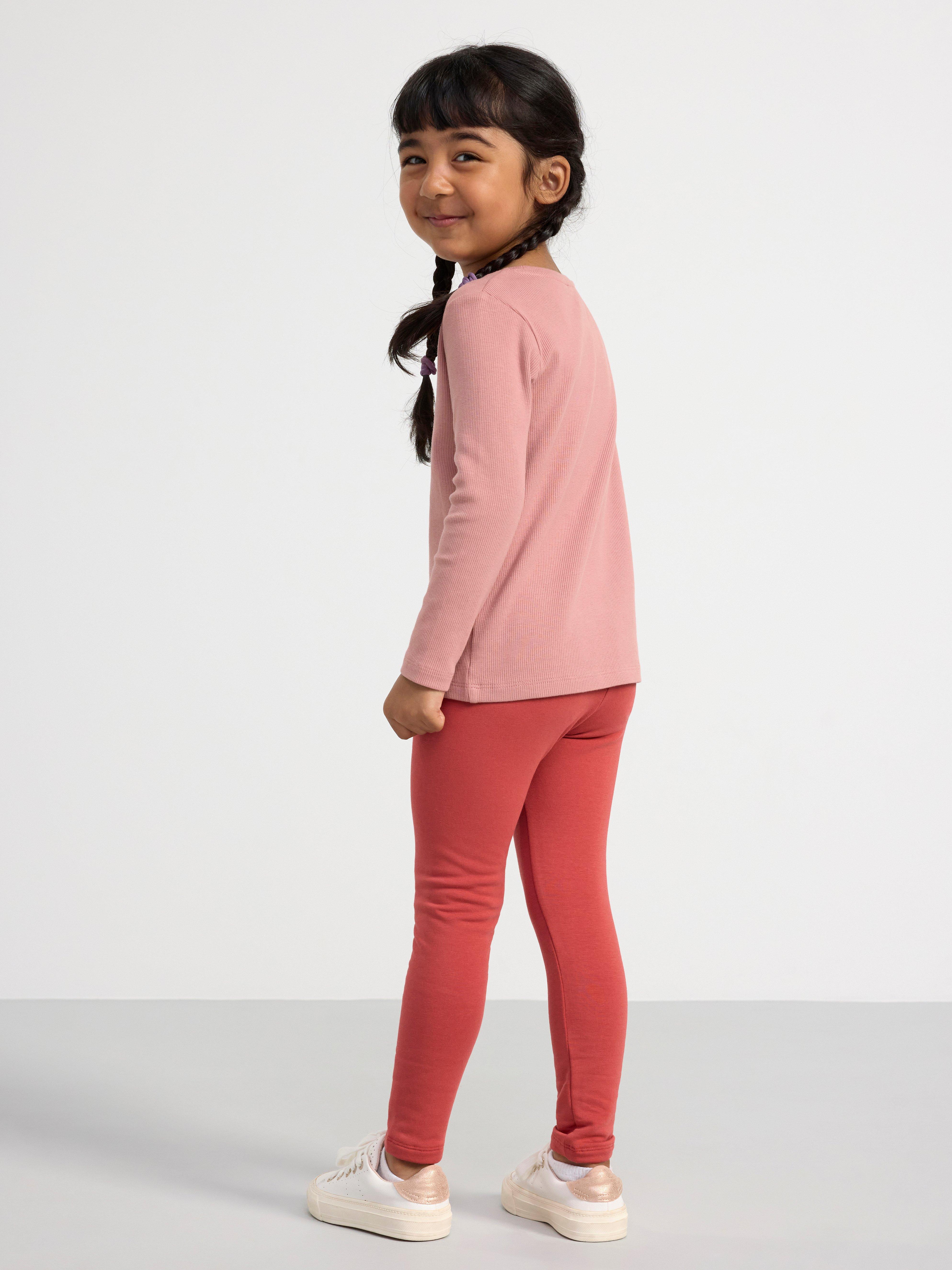 Leggings with brushed inside Dark Dusty Red