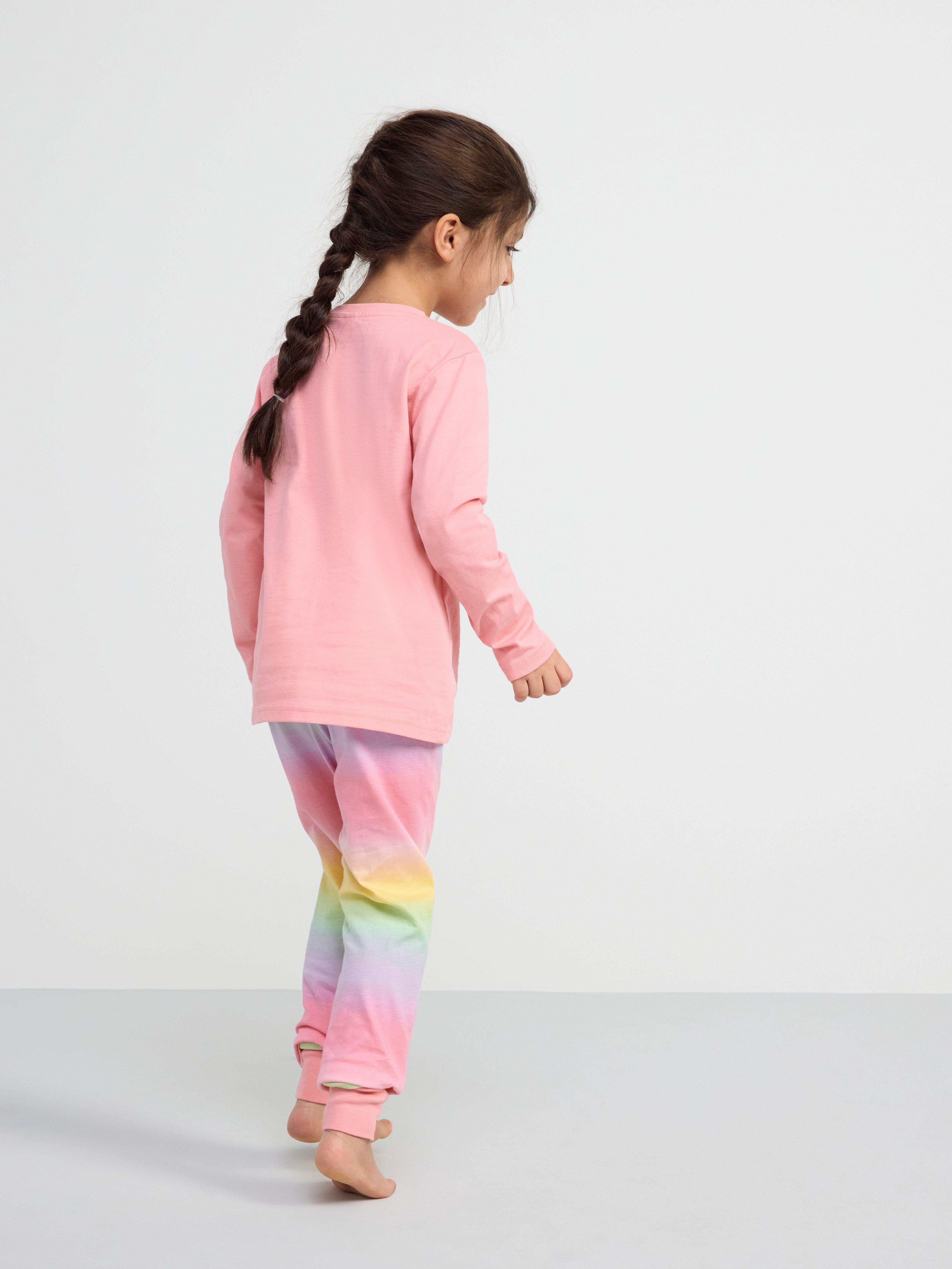 Pyjama set with long sleeve top and trousers Pink