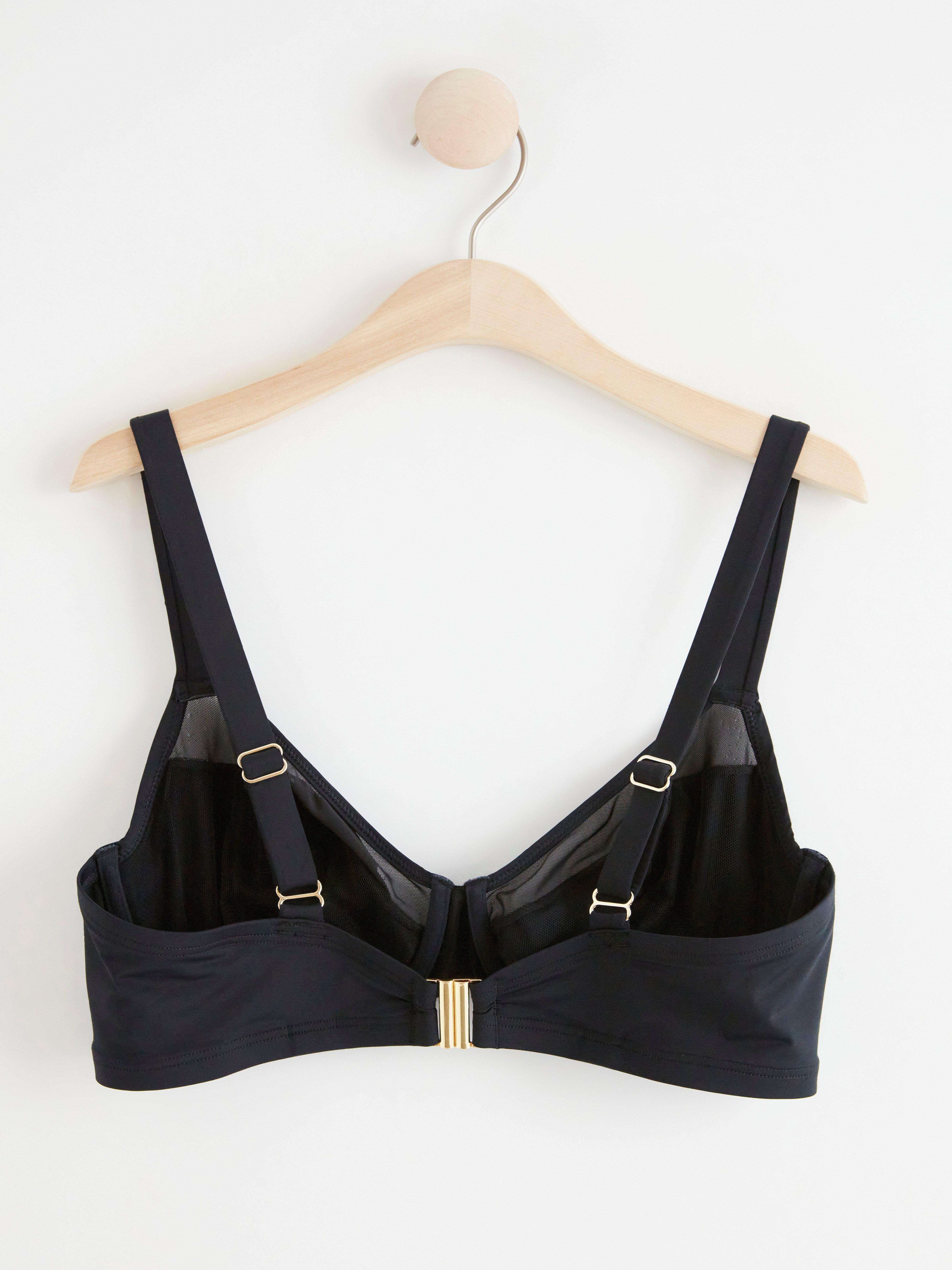 Unpadded bikini bra Black