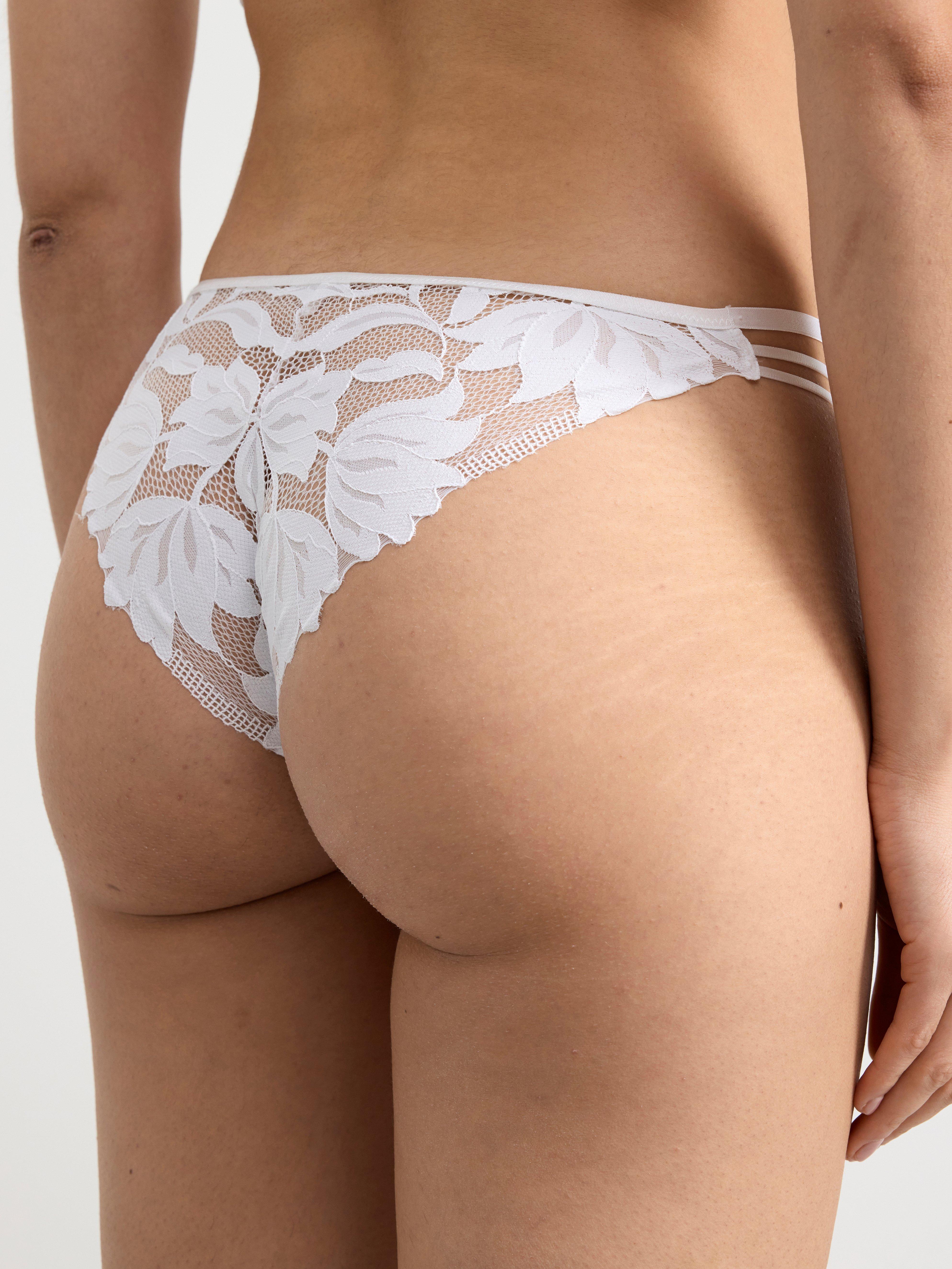 3-pack brazilian briefs low waist with lace Black