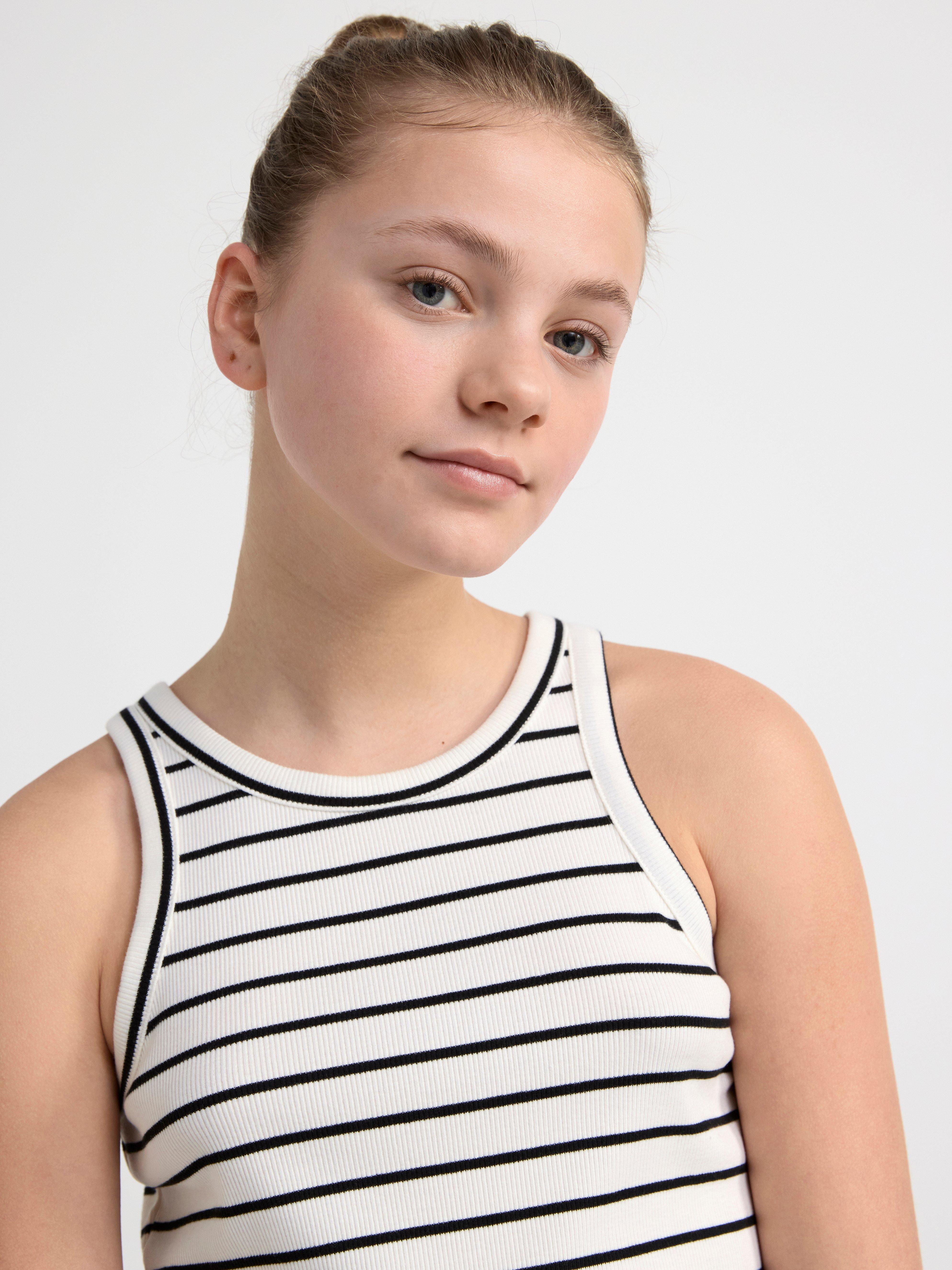 Ribbed tank top white