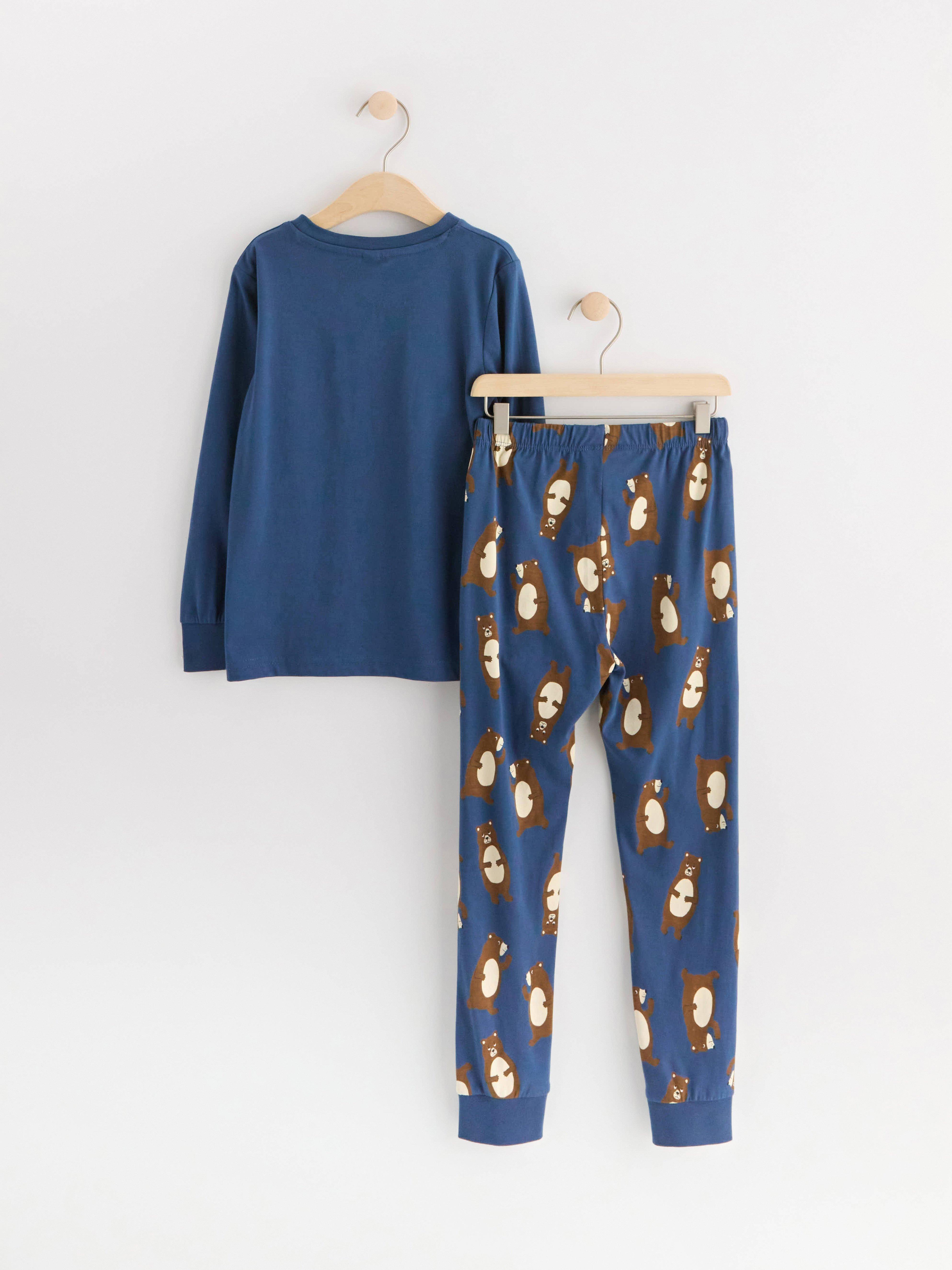 Pyjama set with animals Dark Dusty Blue