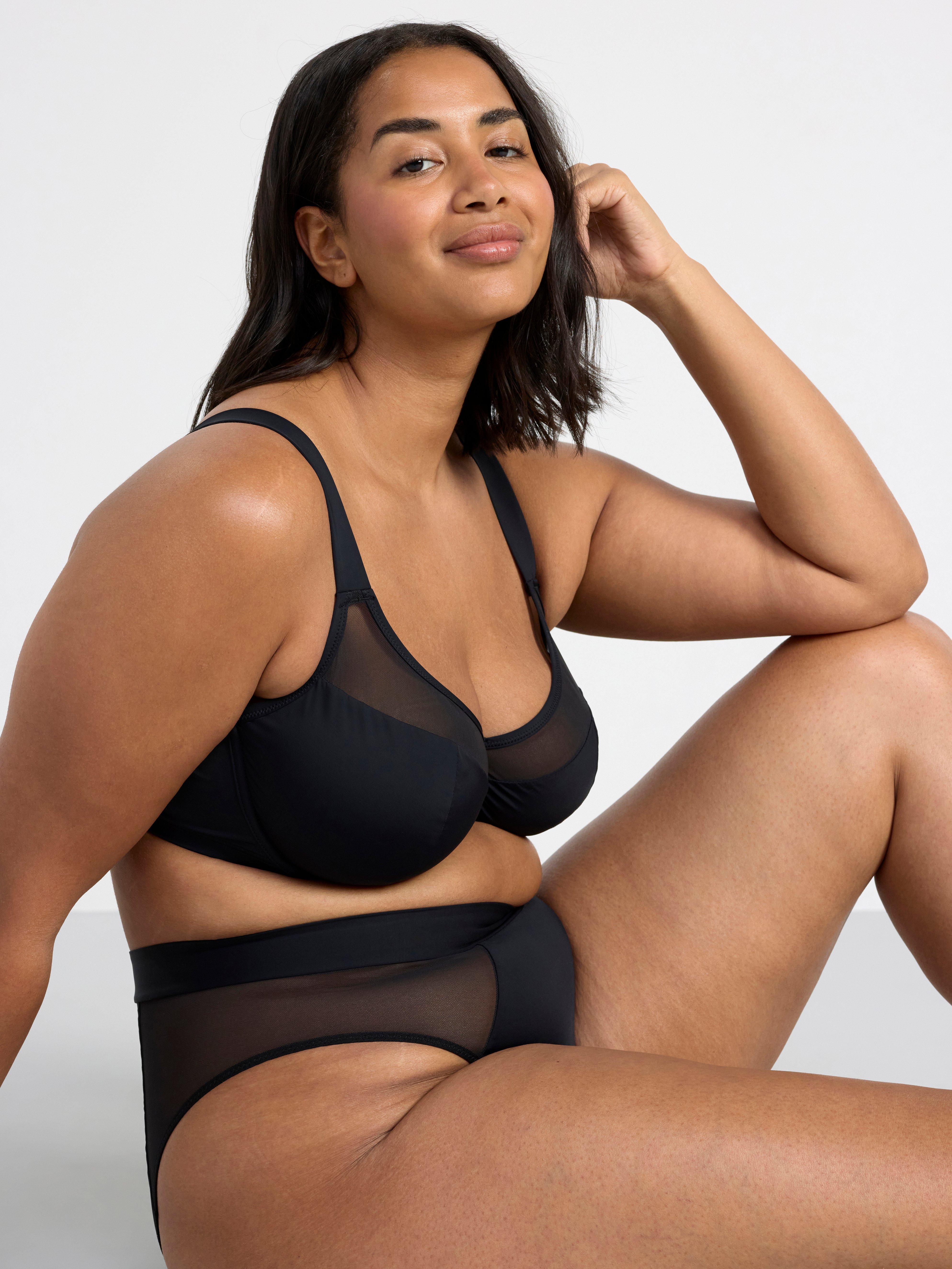 Unpadded bikini bra Black