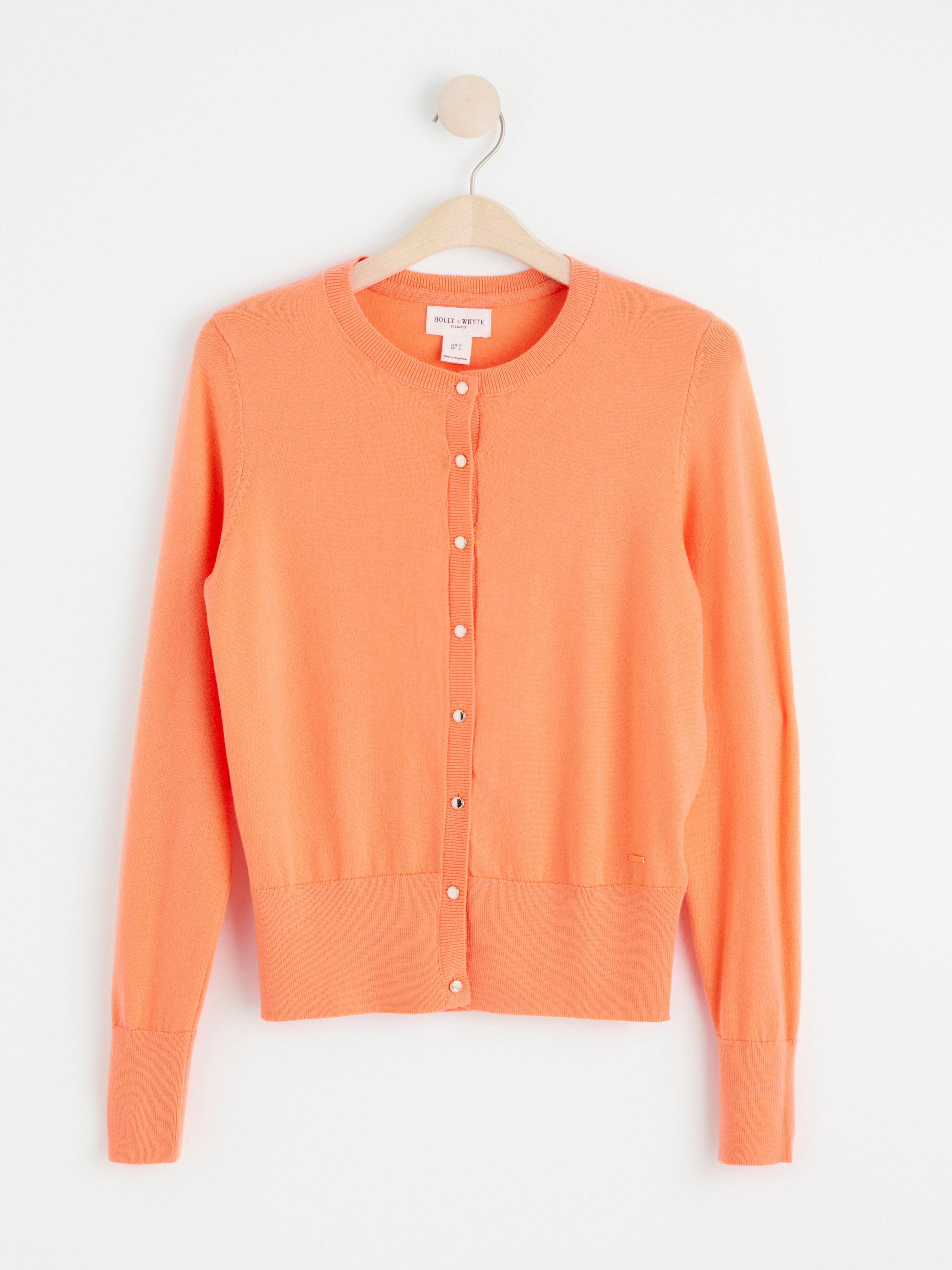 Fine-knit cardigan Light Orange