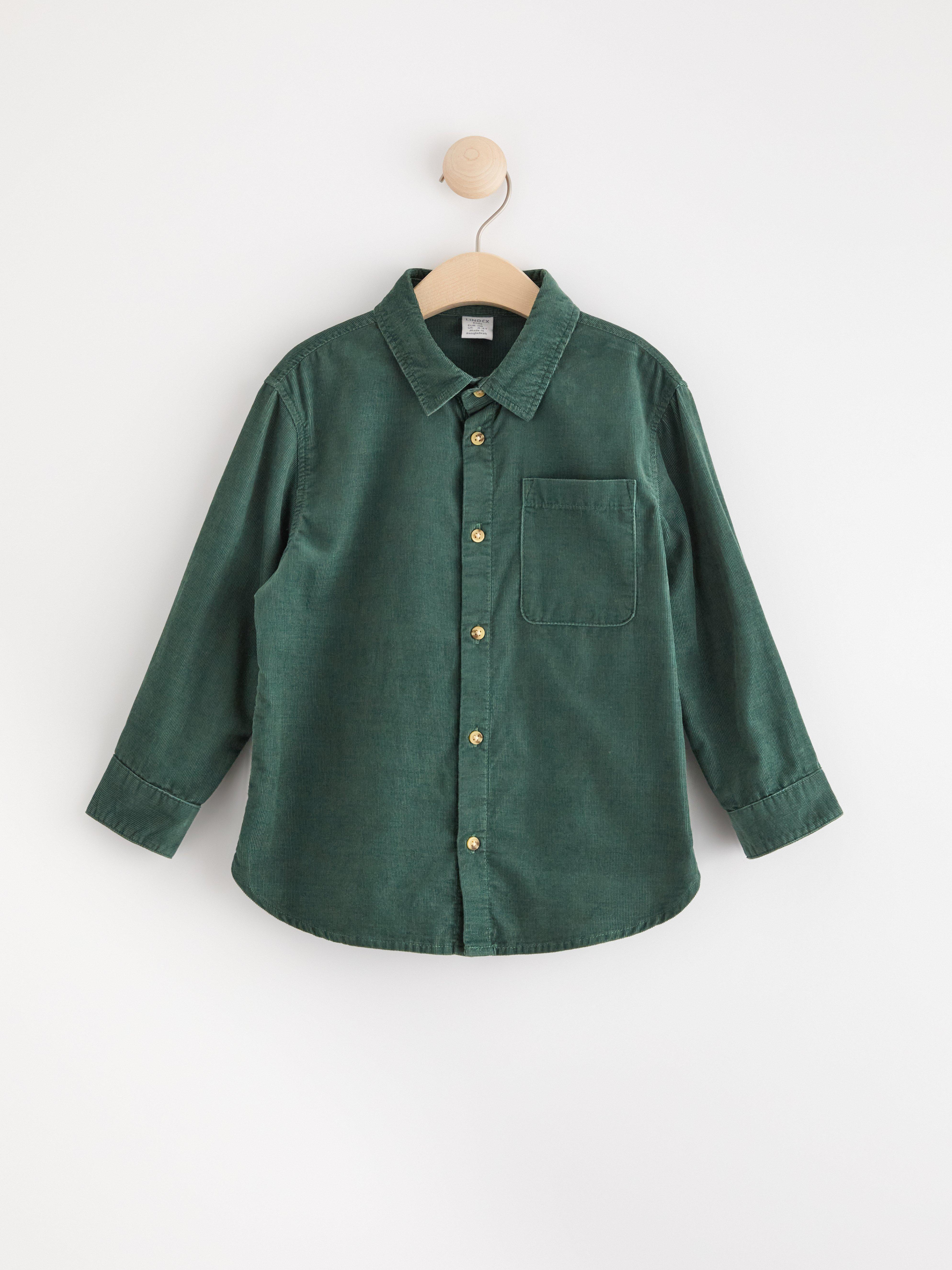 Shirt in corduroy Dark Dusty Green