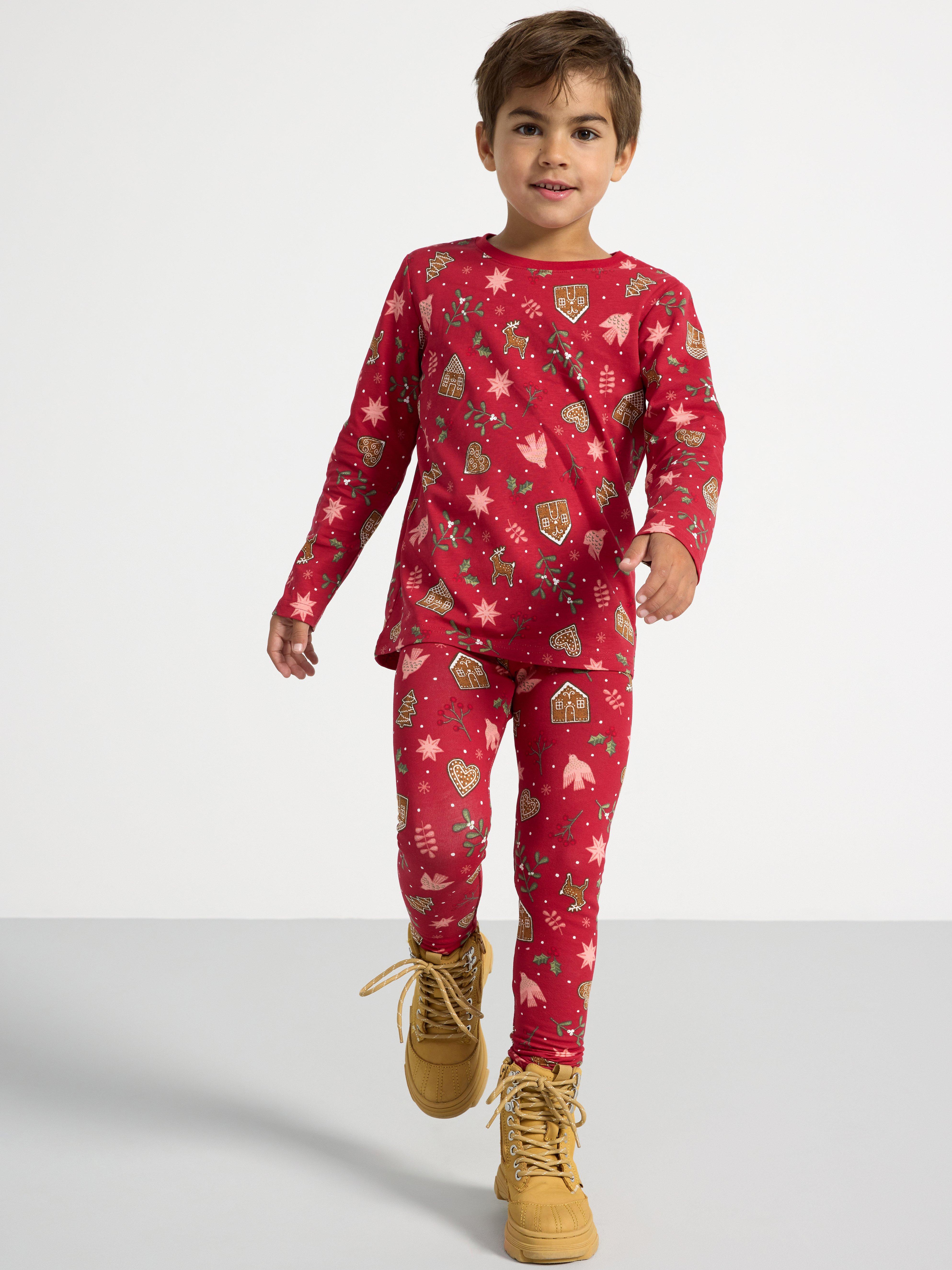 Long sleeve top with gingerbread Dark Red