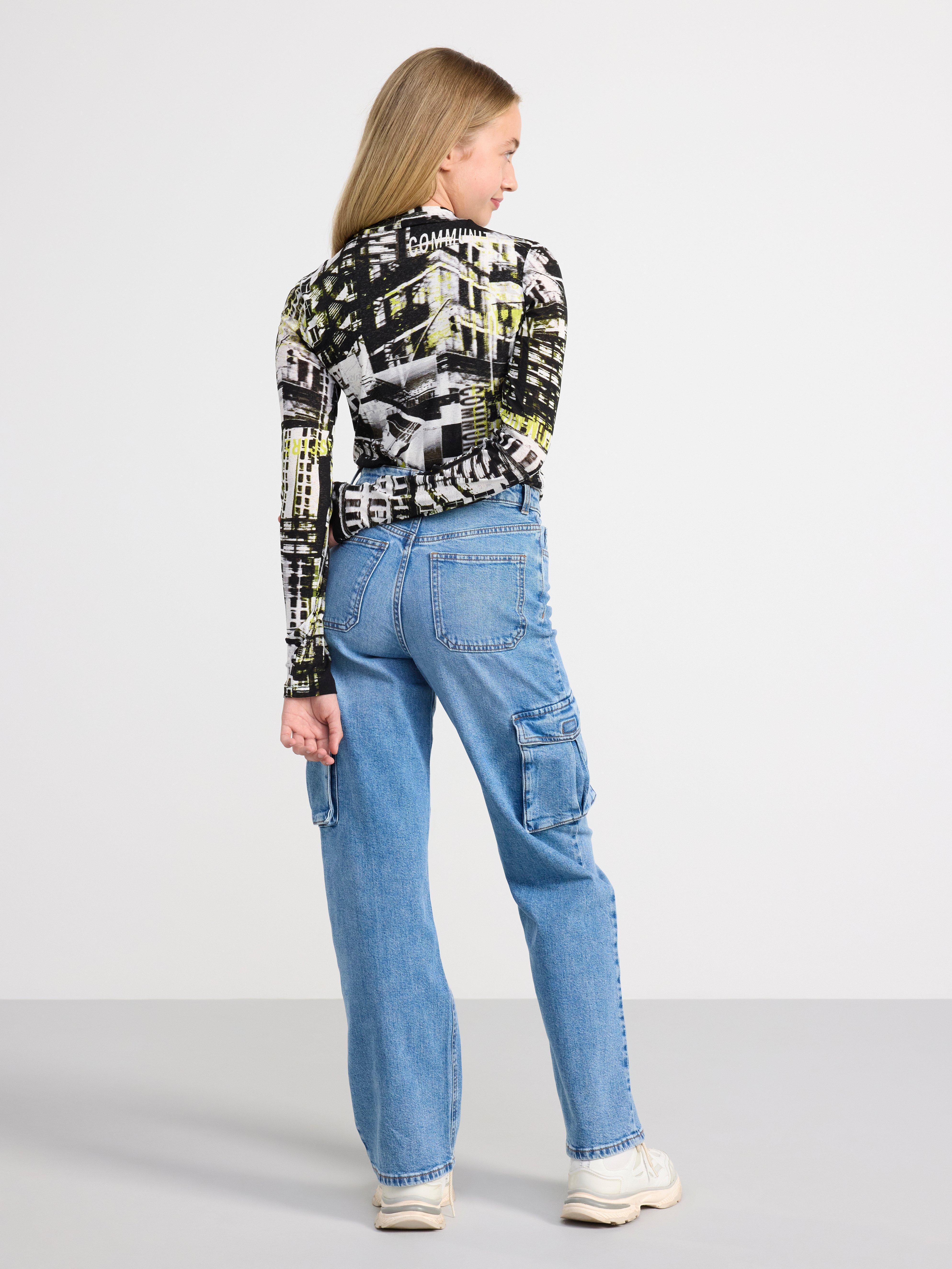 Long sleeve top with allover pattern Off White