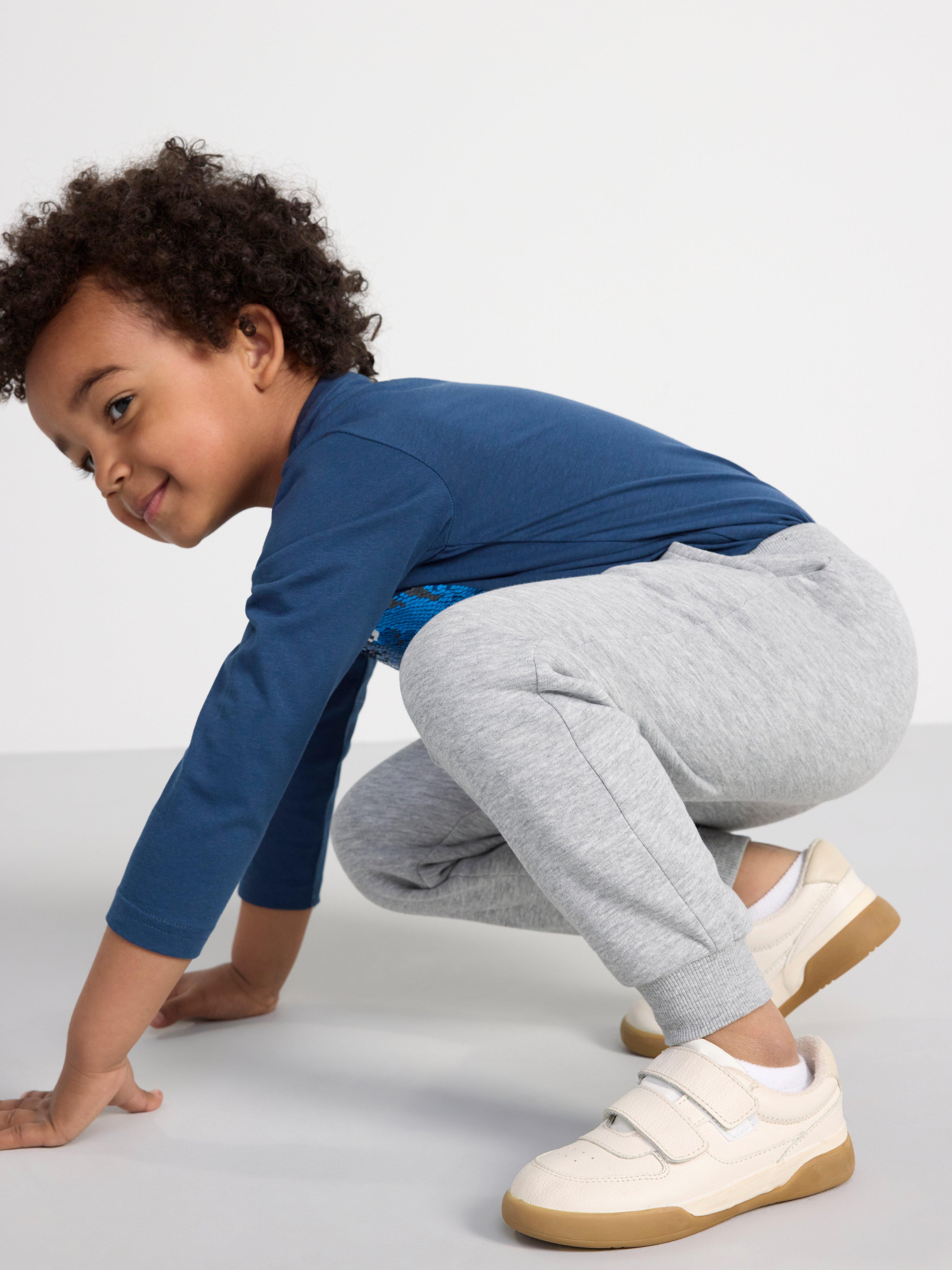 Joggers with brushed inside Grey Melange