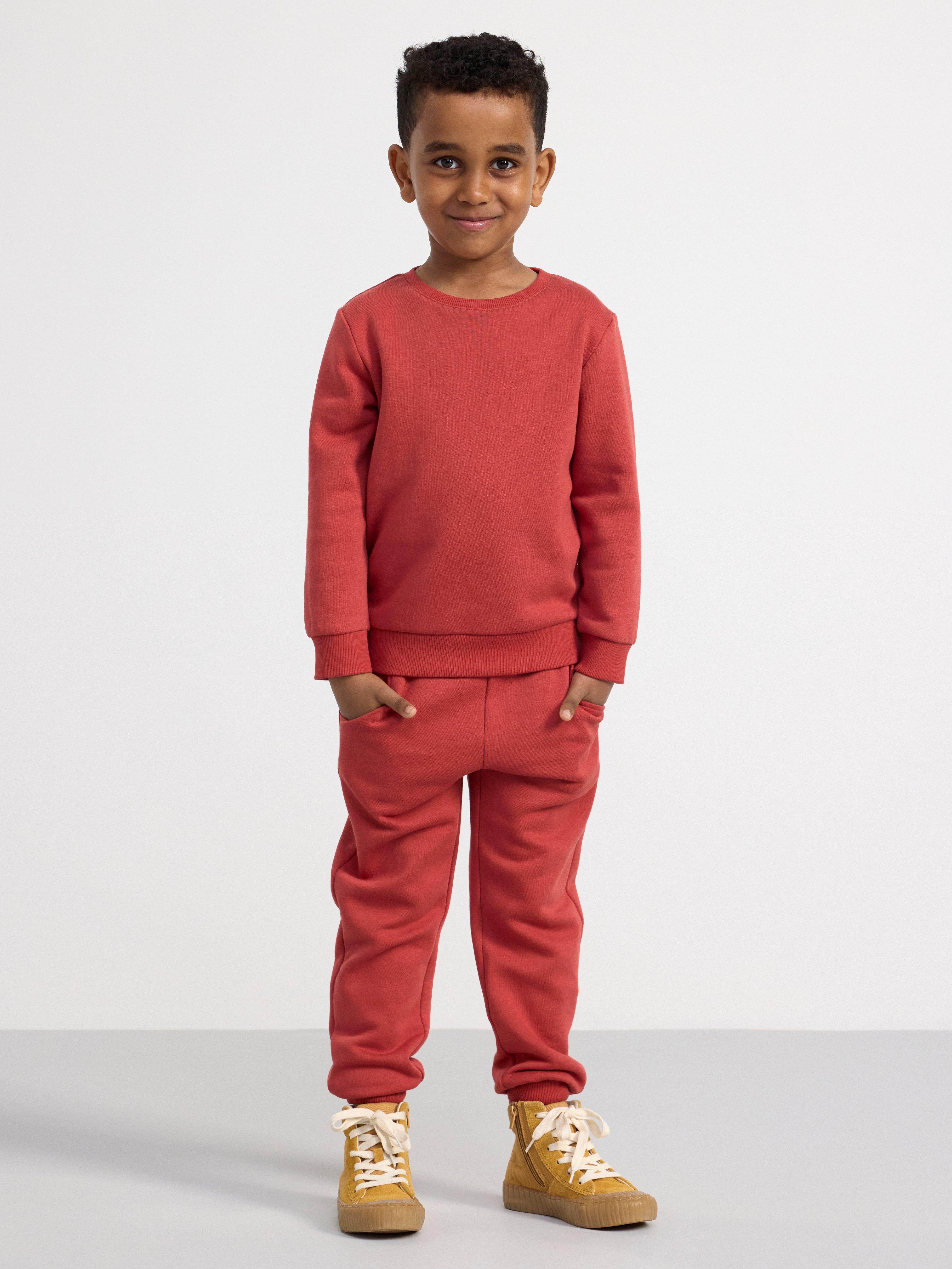 Joggers with brushed inside Dark Dusty Red