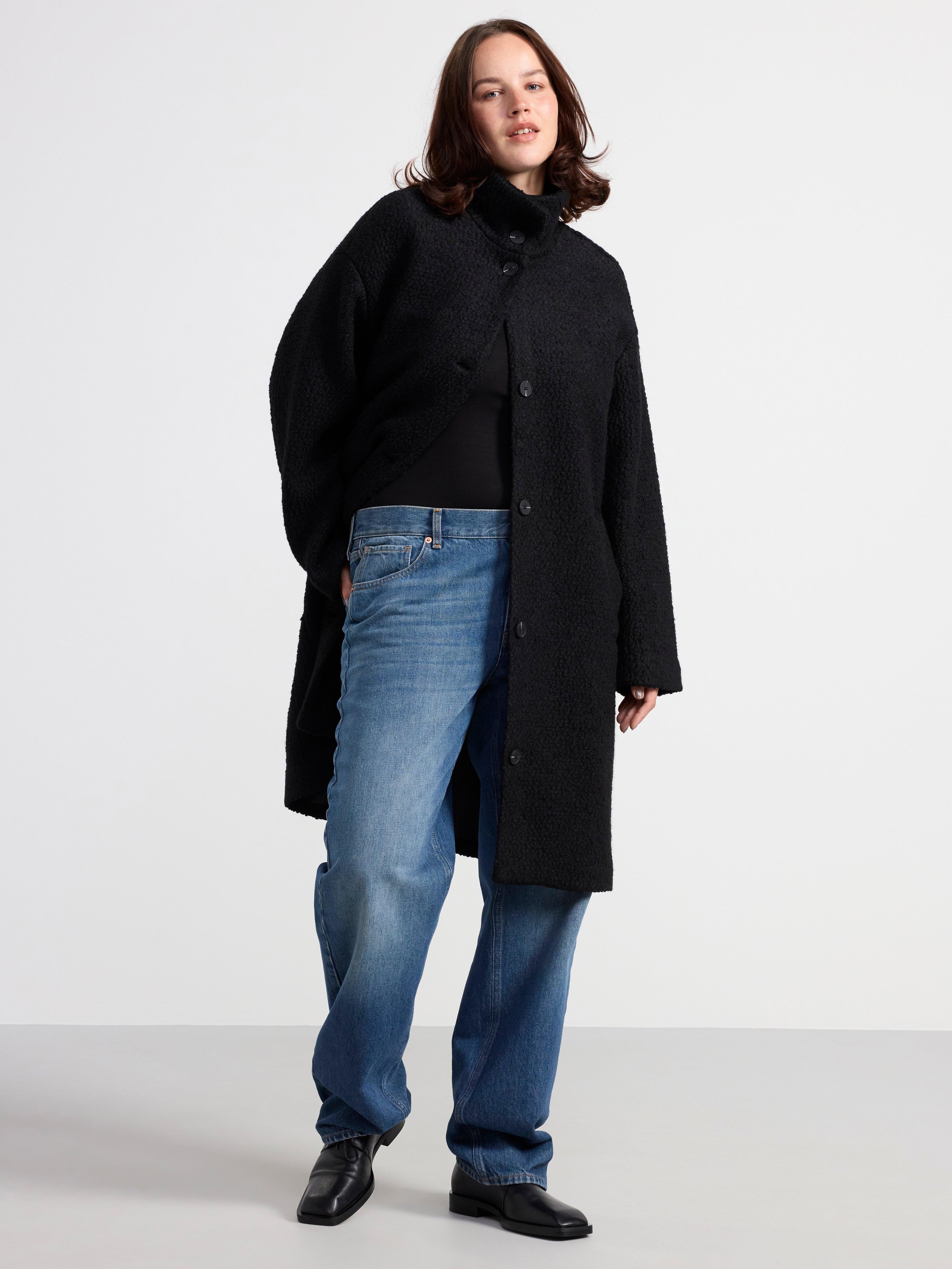Long sleeve roll neck top Black