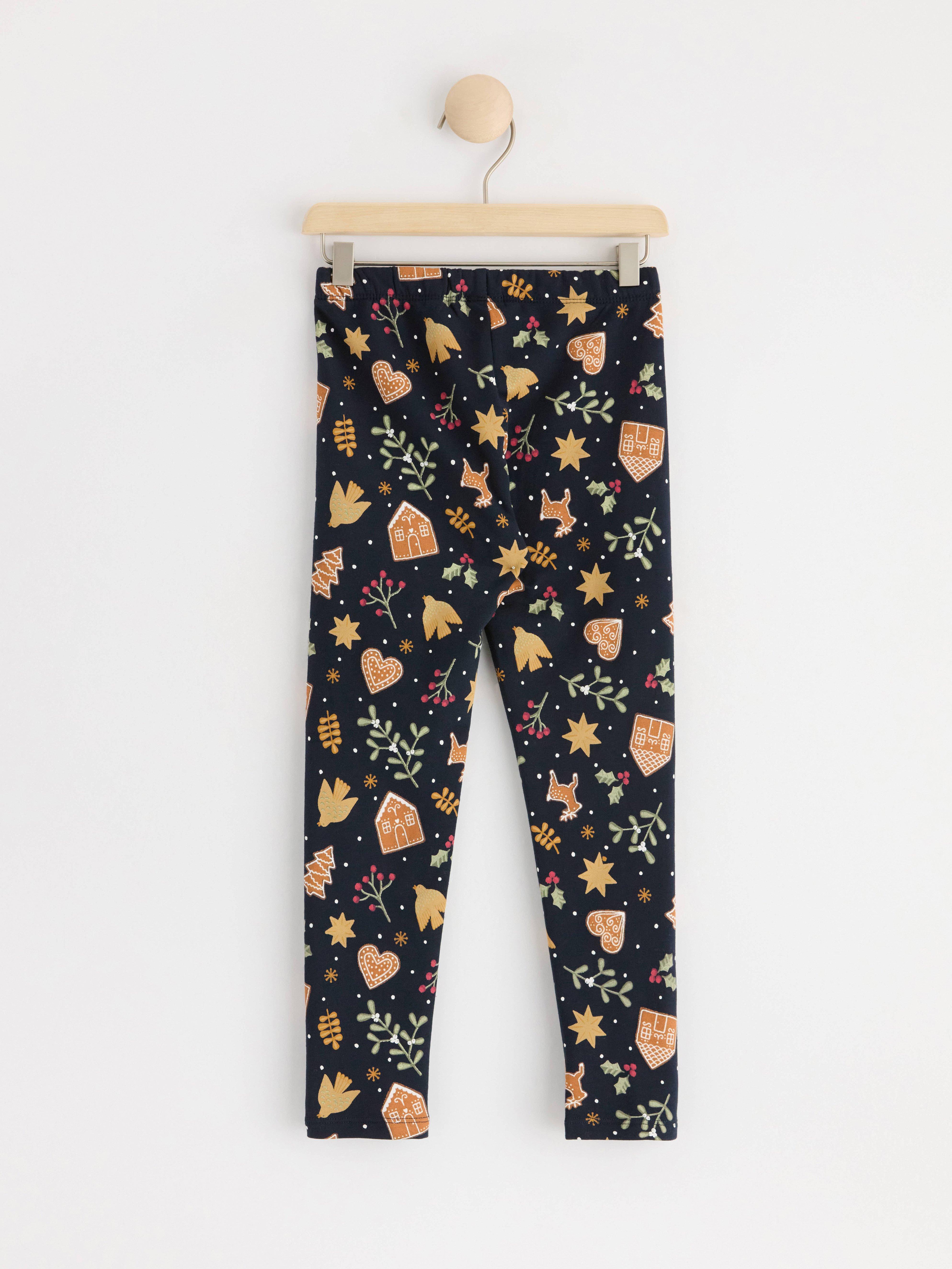 Leggings with gingerbread Dark Navy