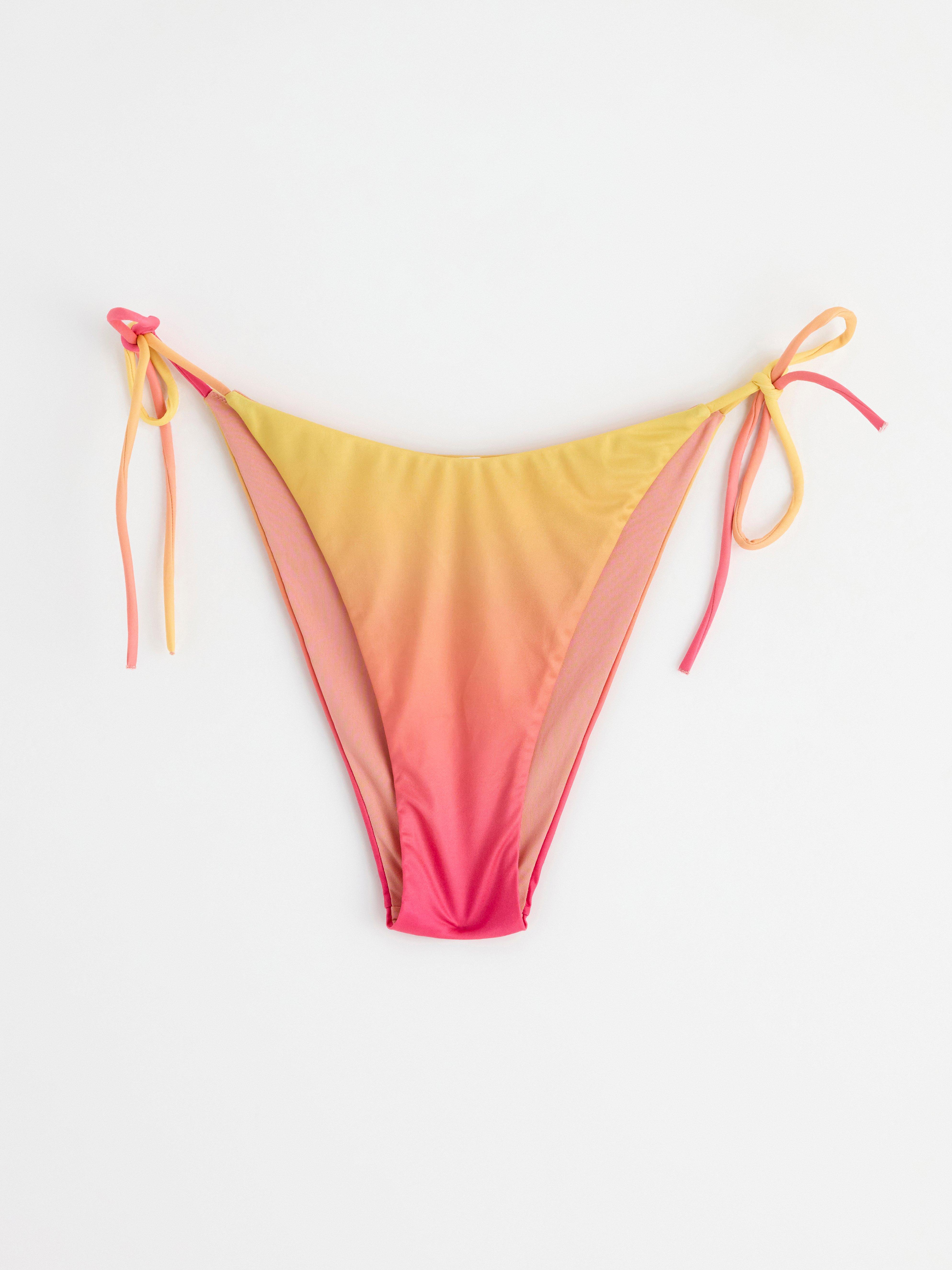 Brazilian bikini bottom with gradient colour Dark Pink