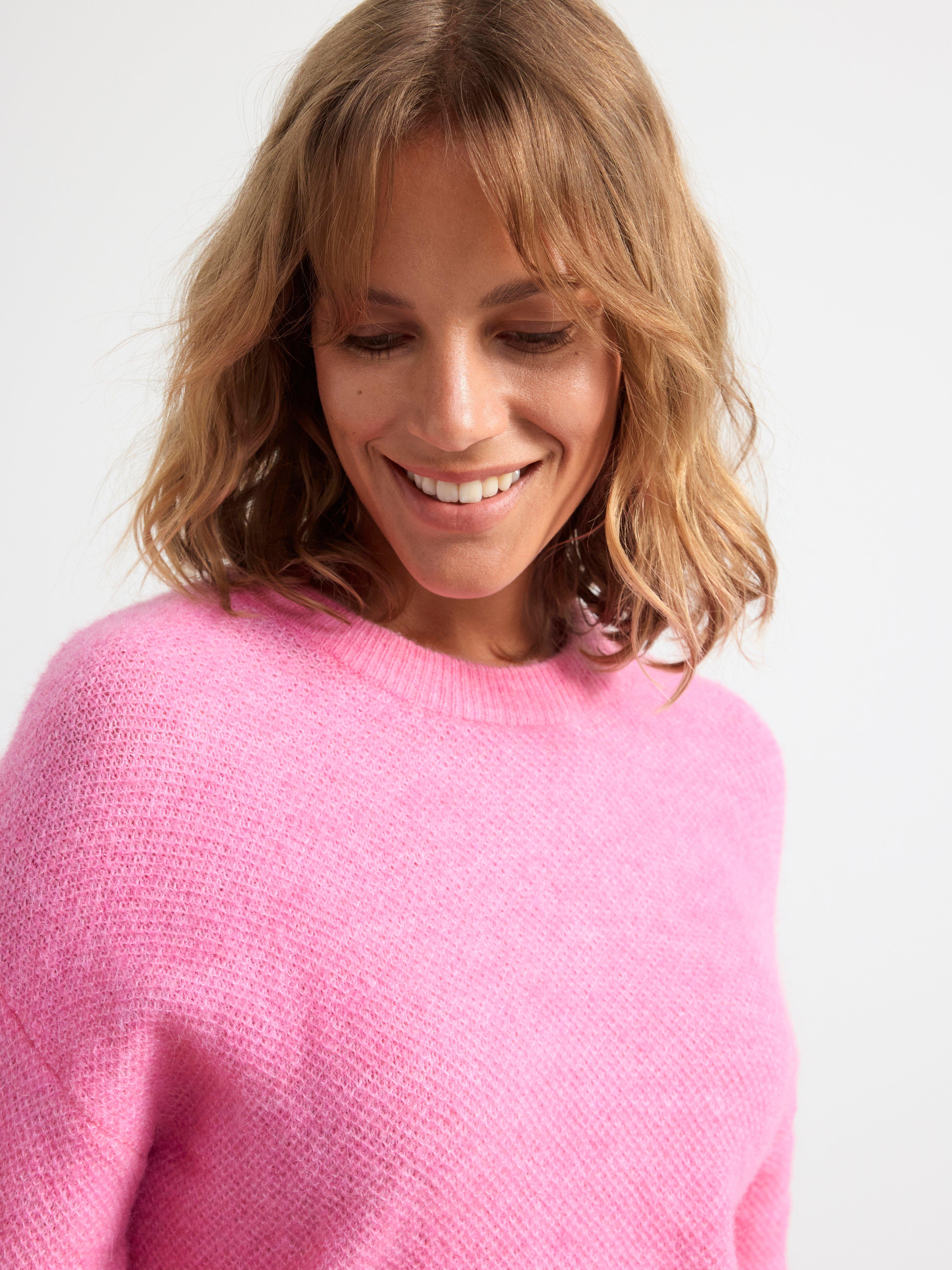 Jumper in wool blend pink