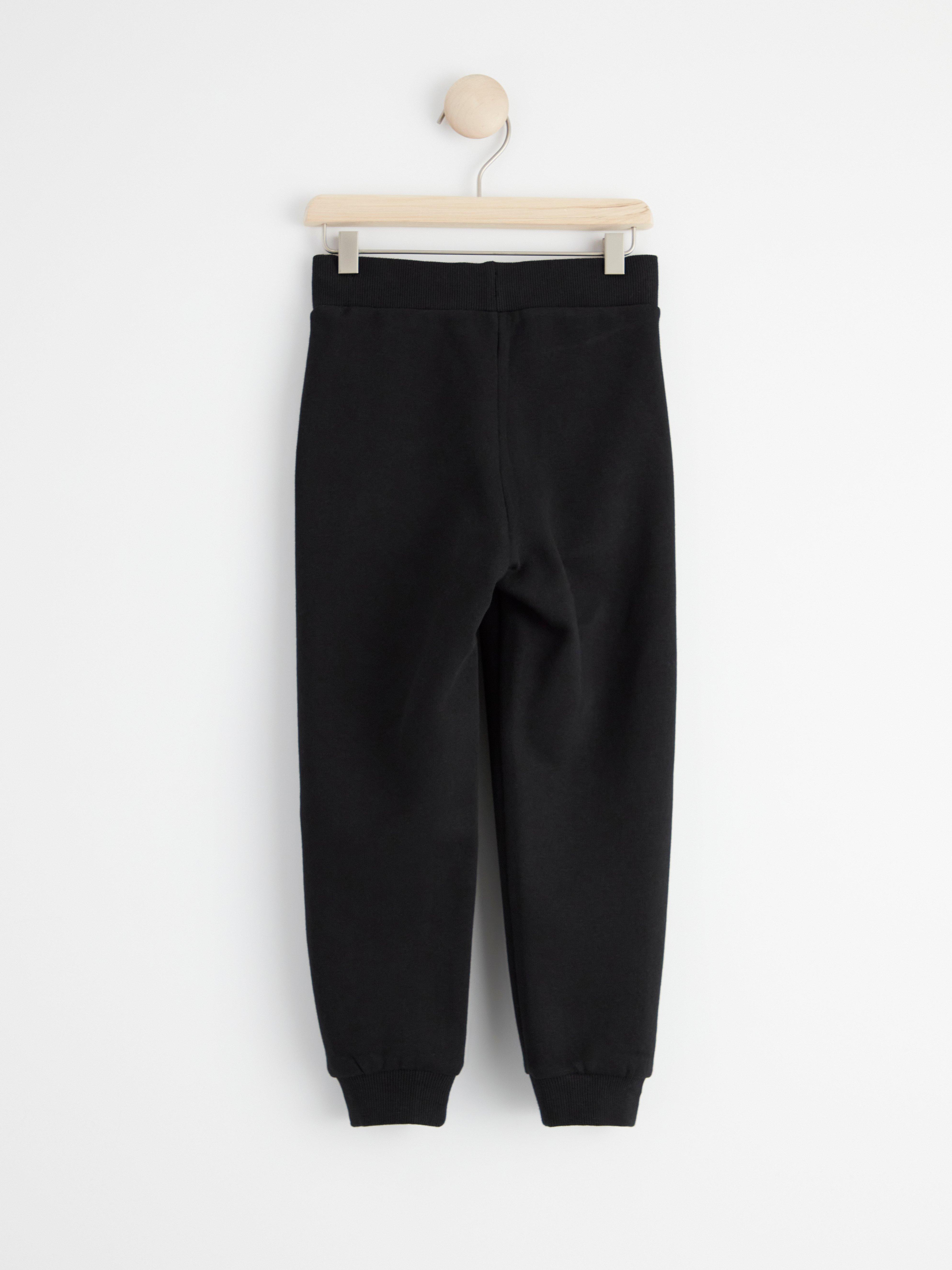 Joggers with brushed inside Black