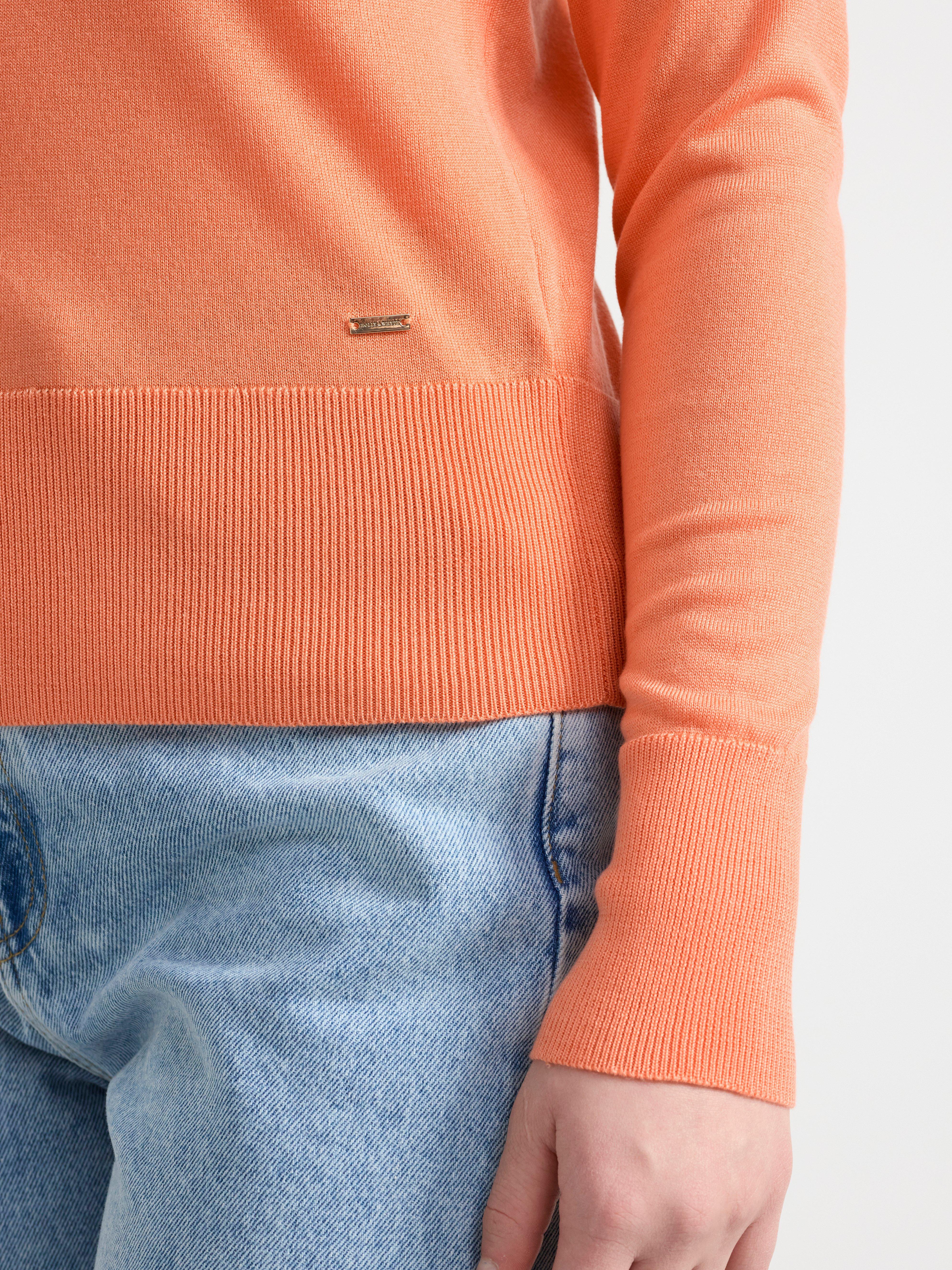 Fine-knit cardigan Light Orange