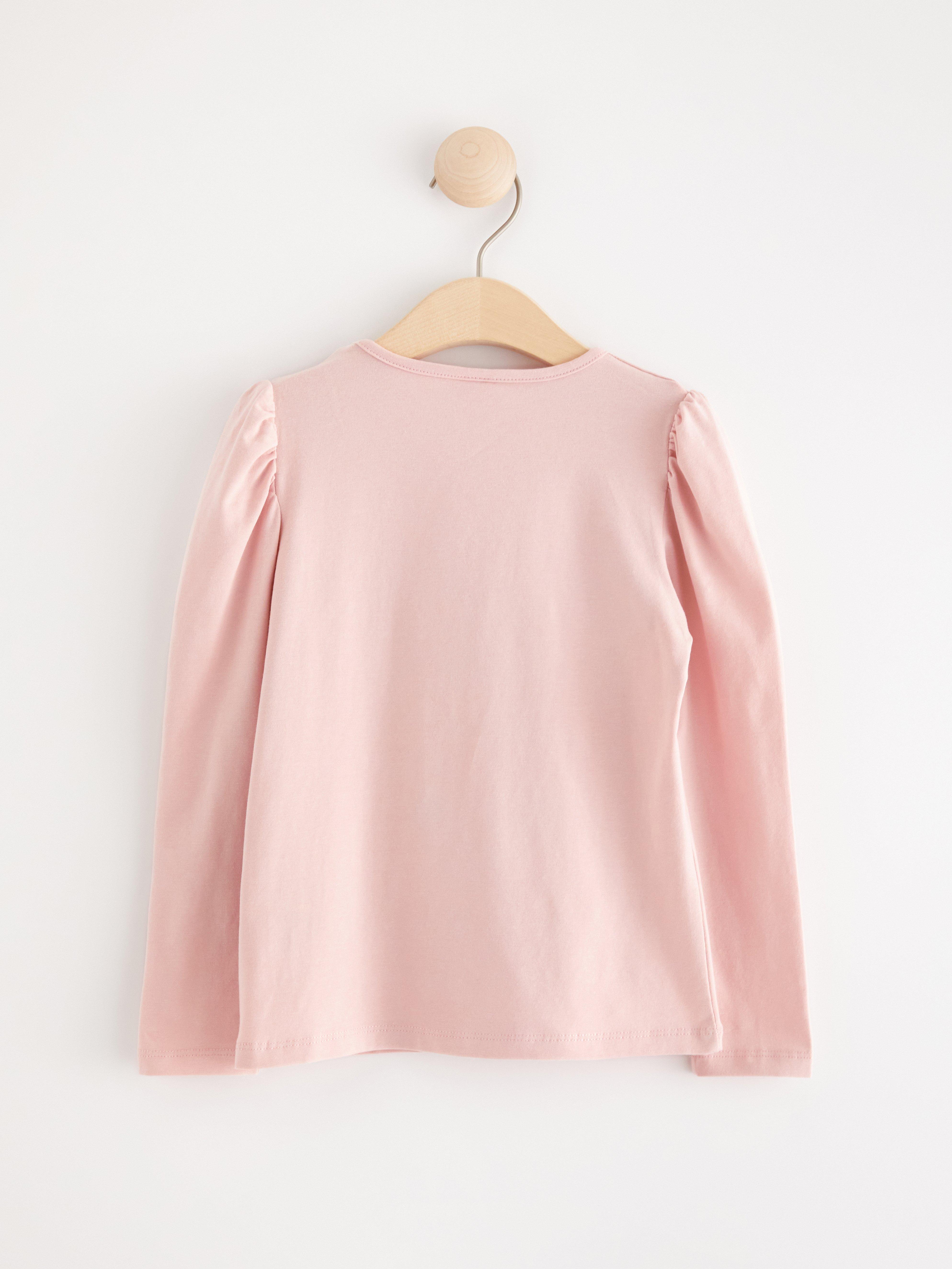 Long sleeve top with animal application Light Dusty Pink
