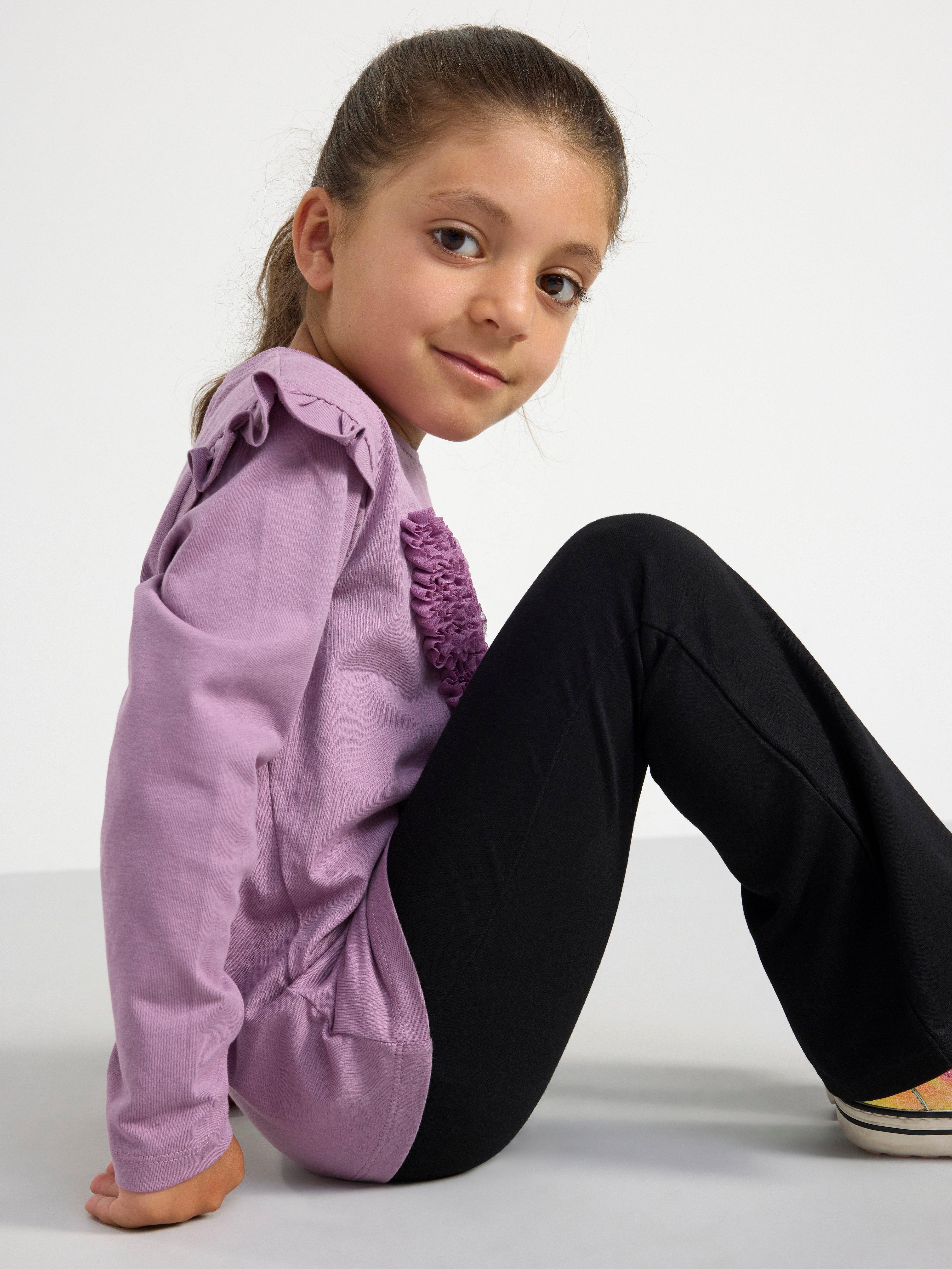 Long sleeve top with butterfly Light Dusty Lilac