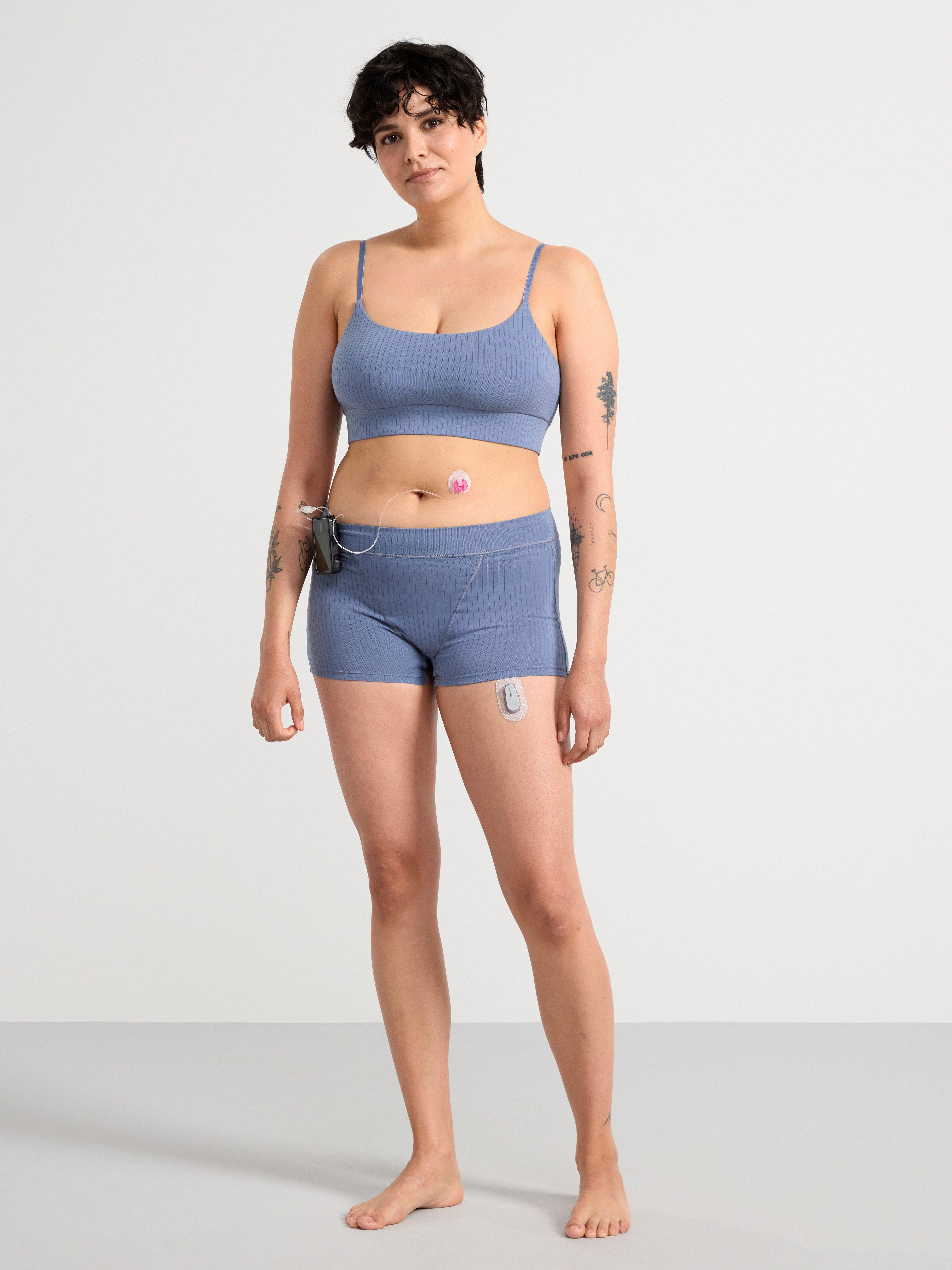 Boxer brief with midi waist Light Blue