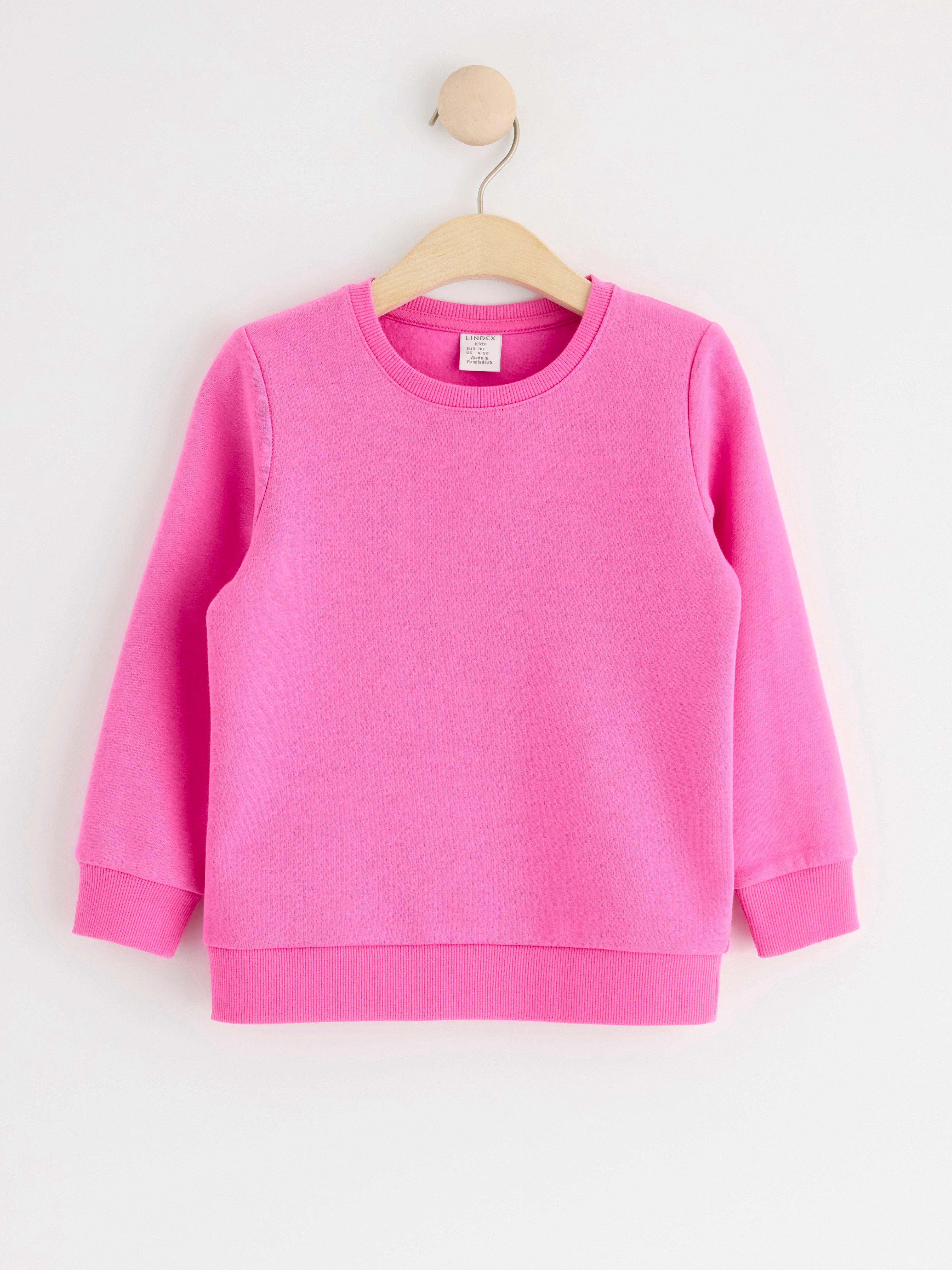 Sweatshirt with brushed inside Pink