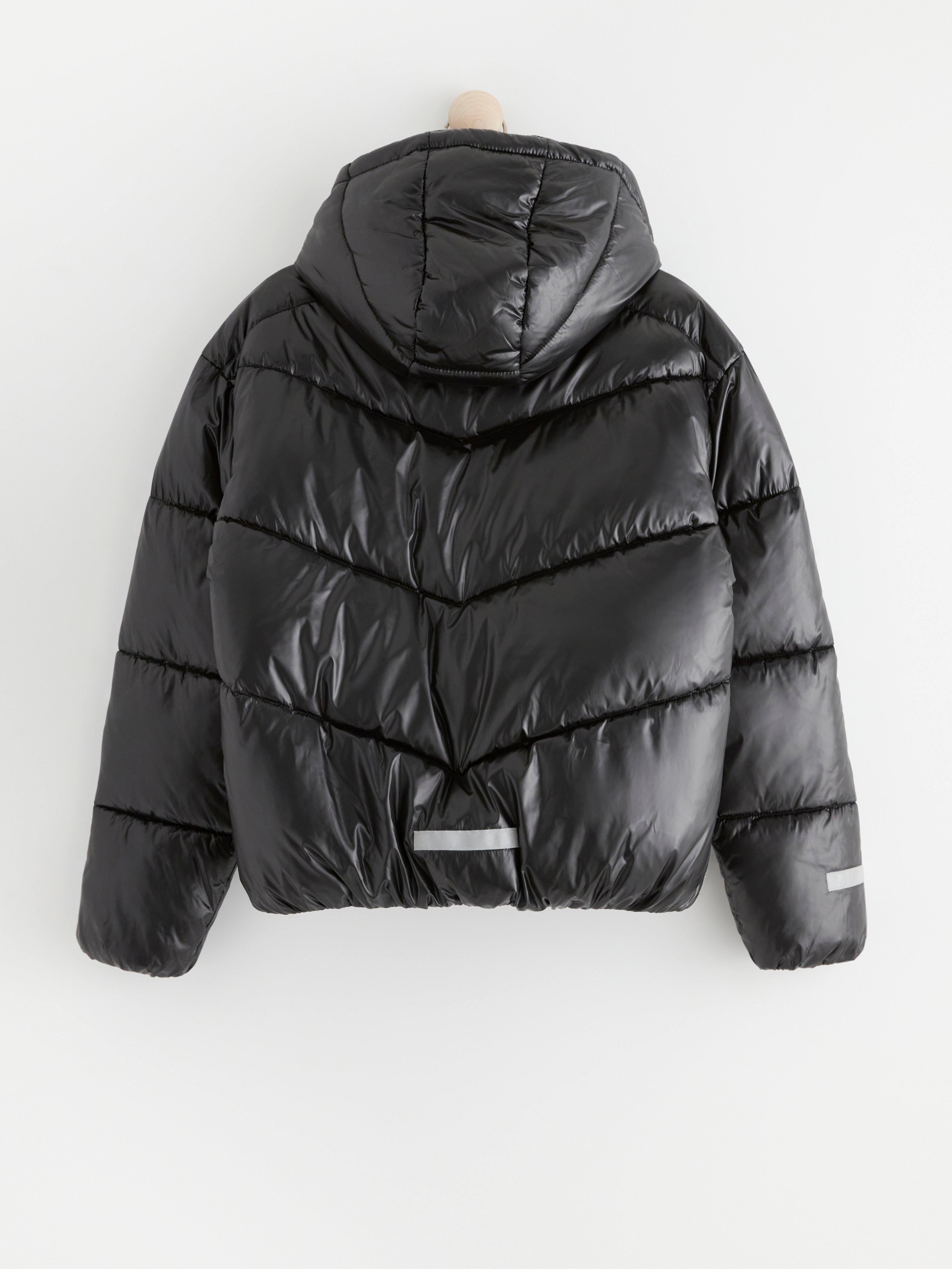 Water repellent puffer jacket Black