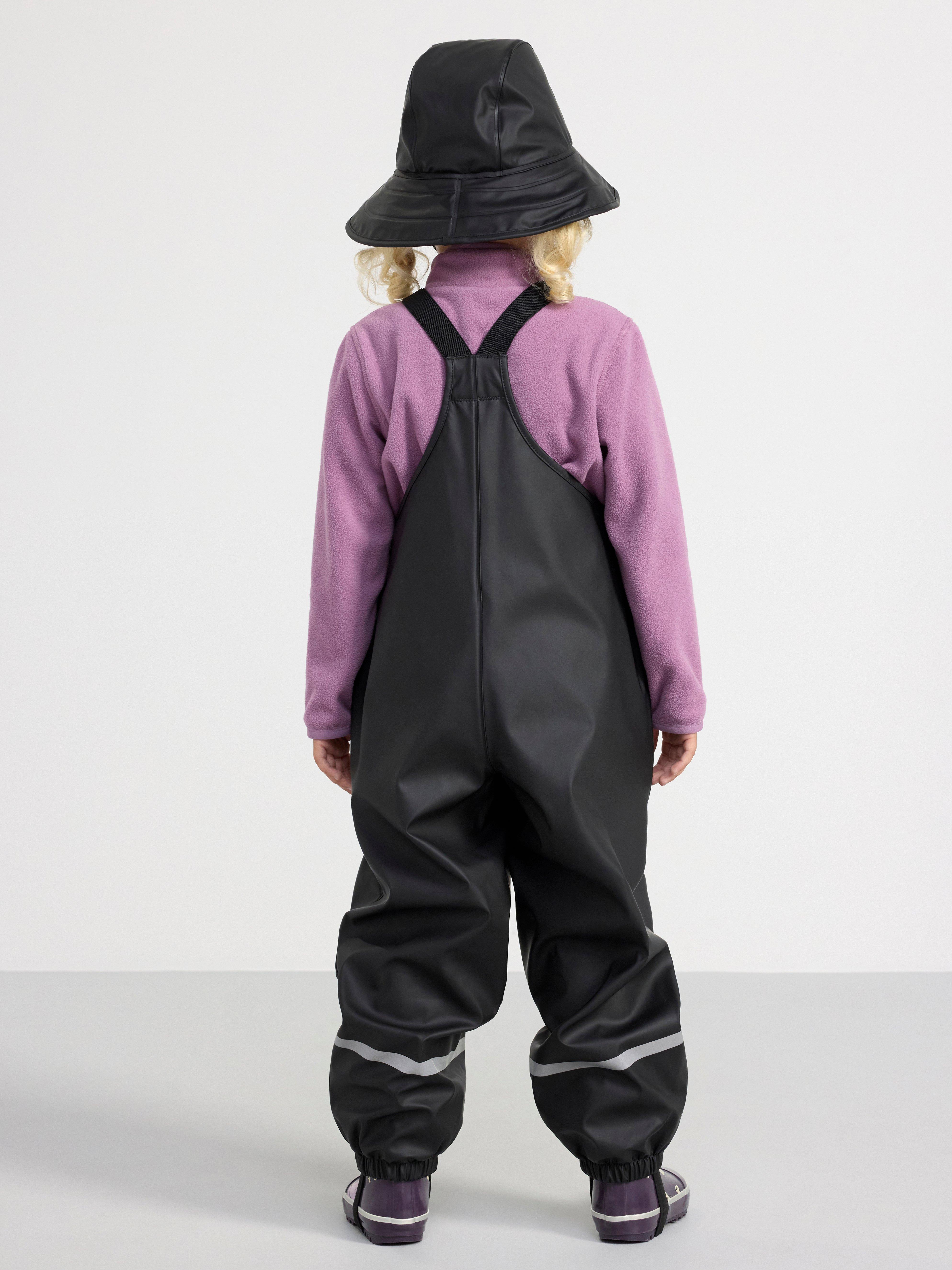 FIX Rain trousers with fleece lining Black