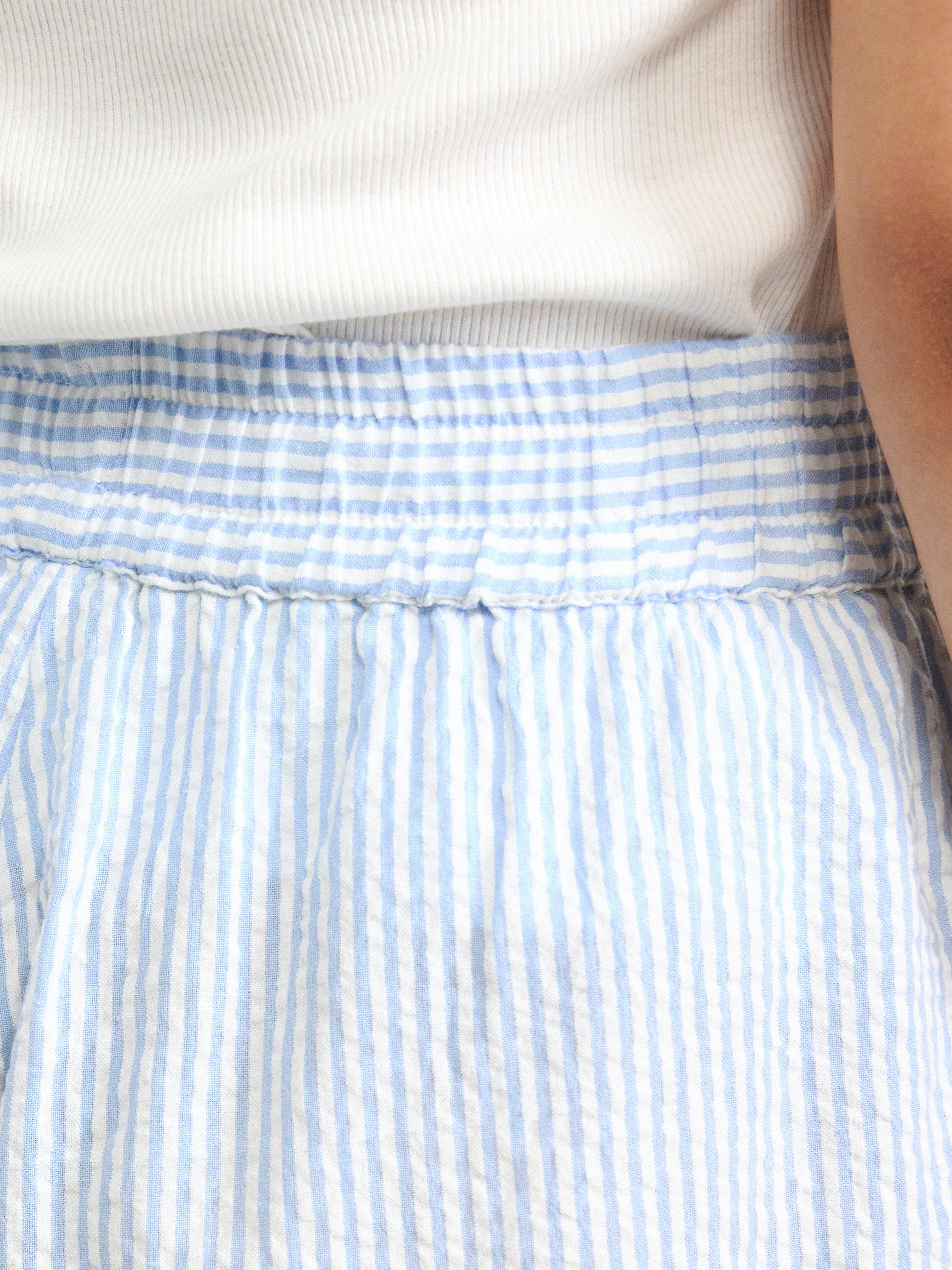 Seersucker pyjama shorts Blue