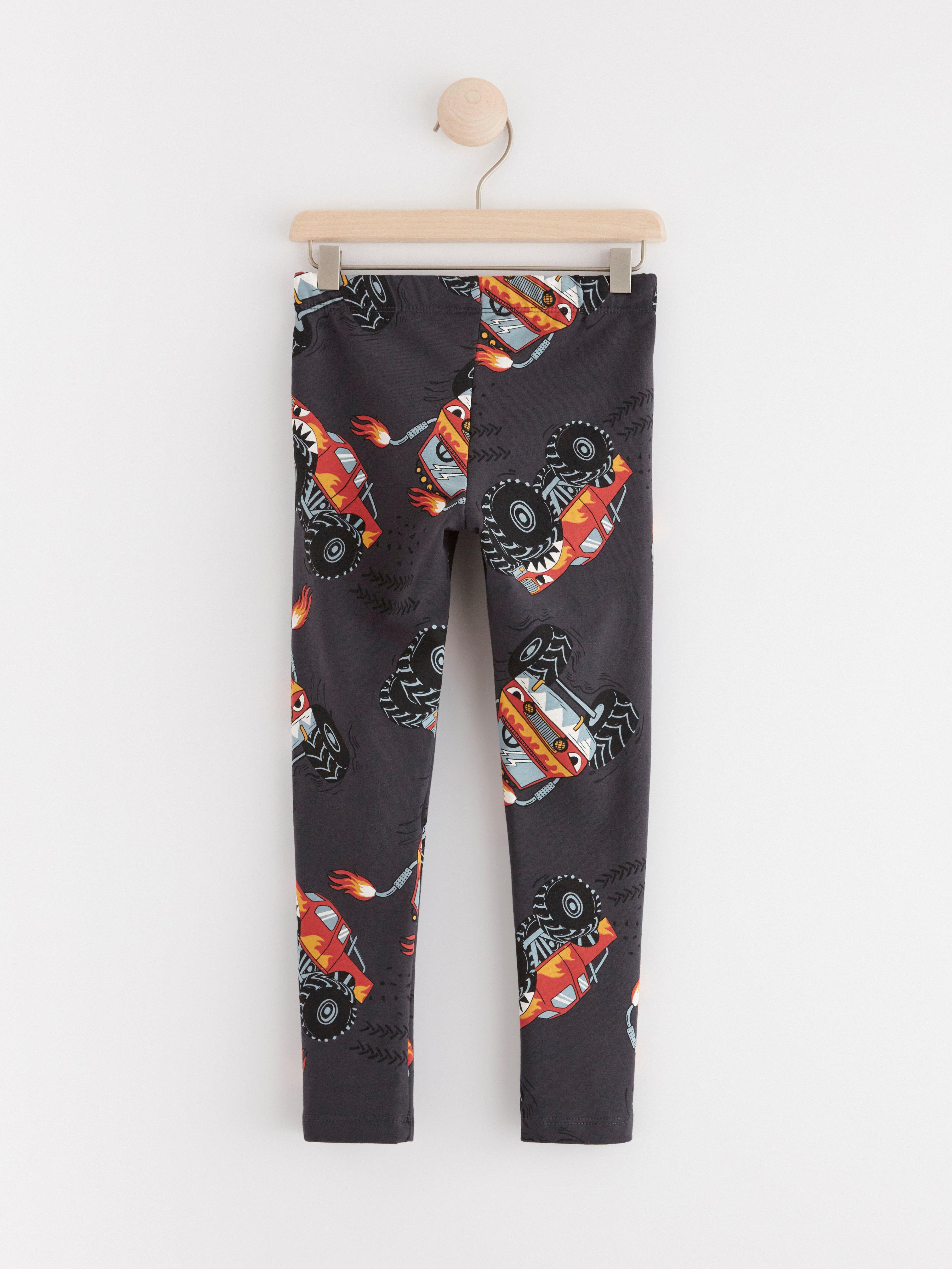 Leggings with monstertrucks Offblack