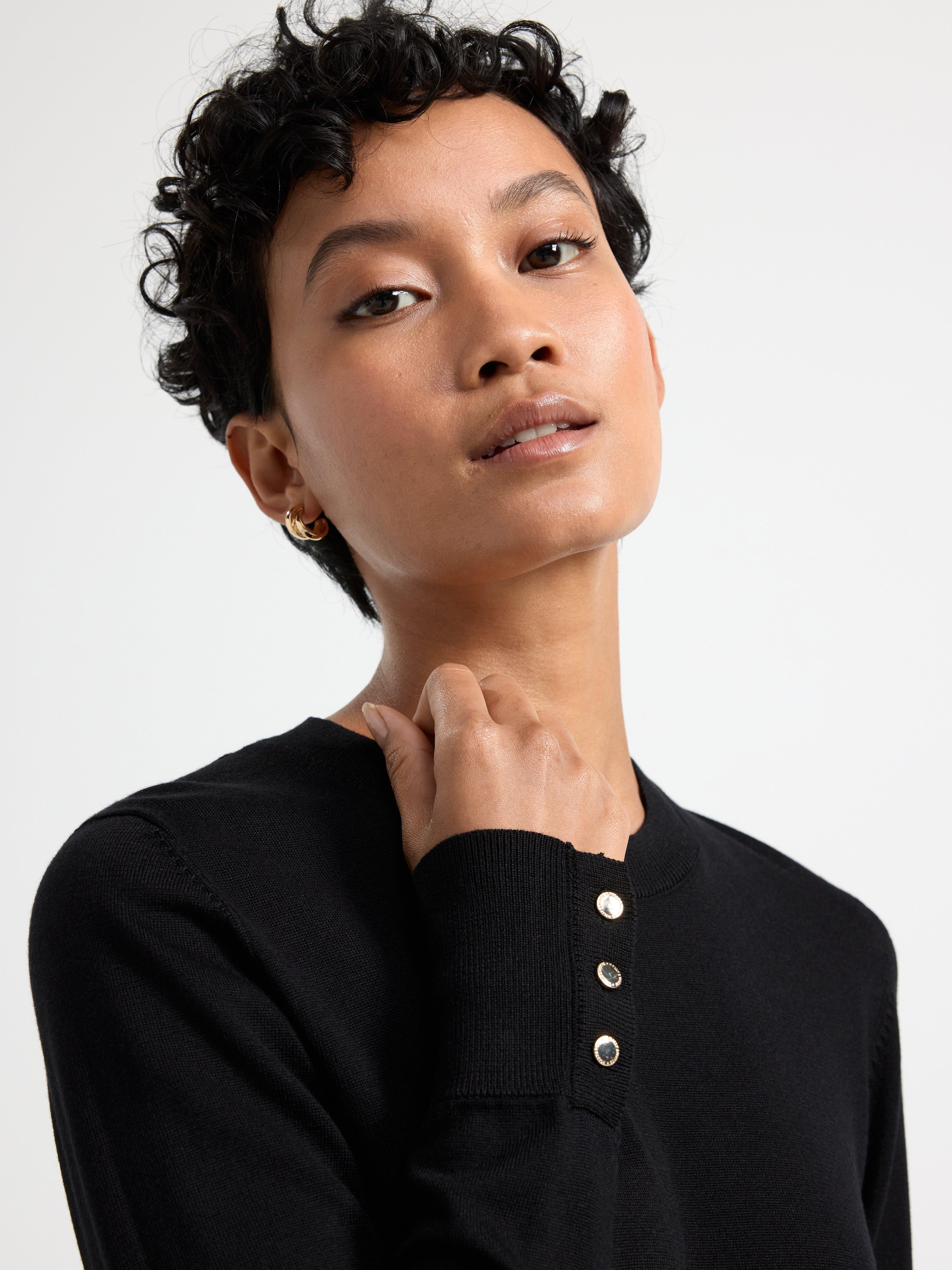 Jumper fine-knitted Black