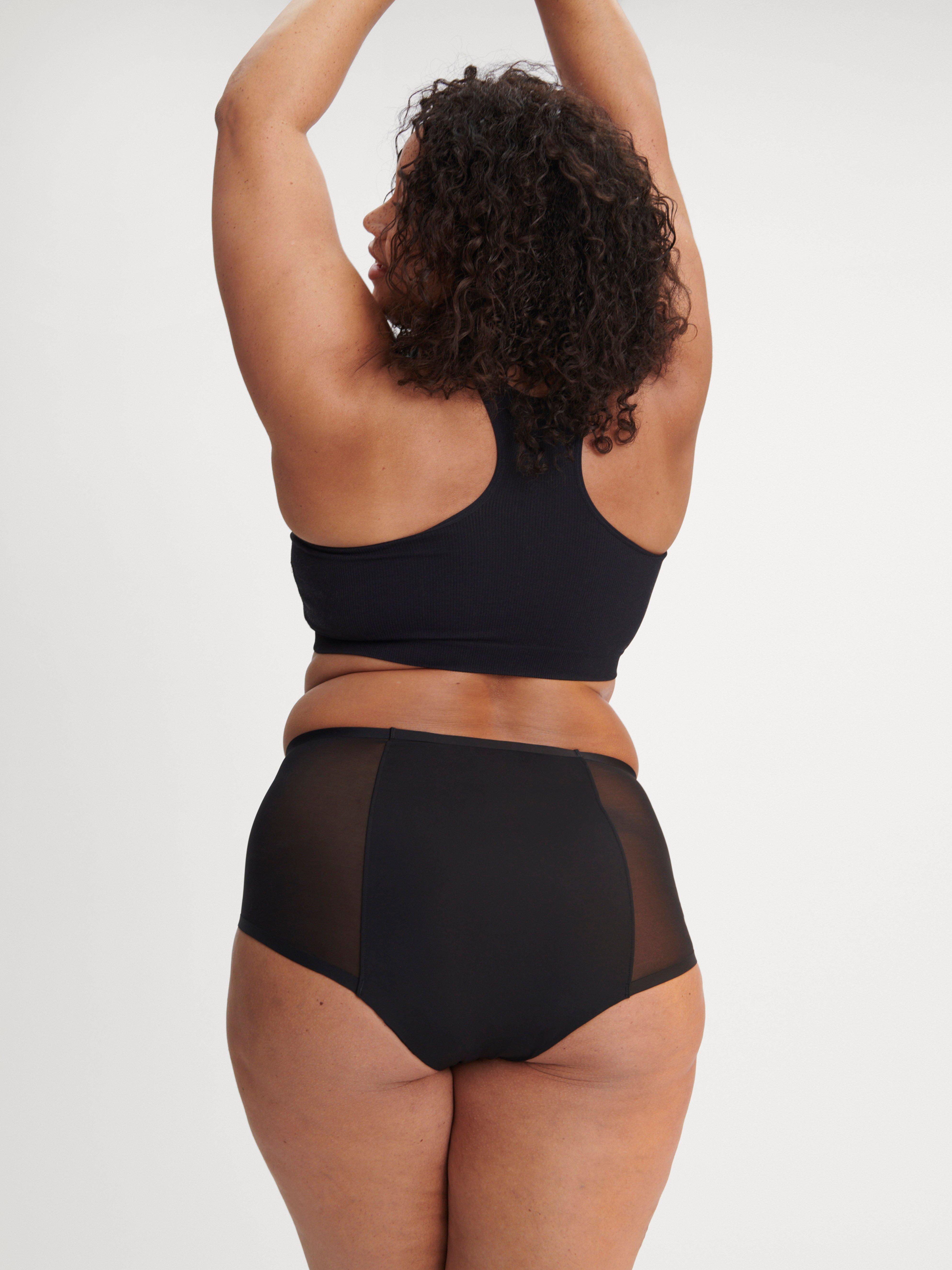 Engineered High Waist Mesh Period Proof – Period Panty High Absorbency Black