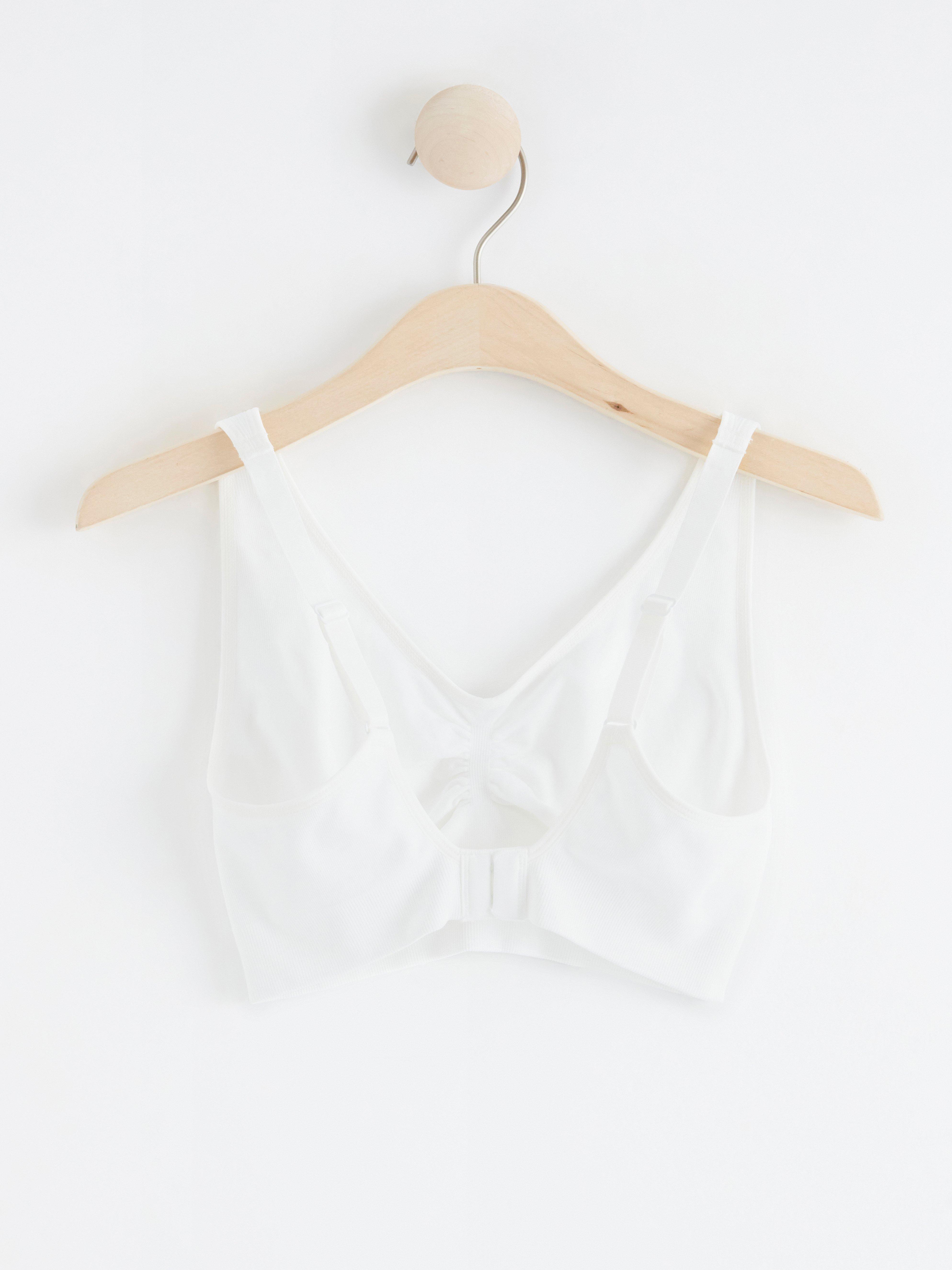 Seamless soft bra White